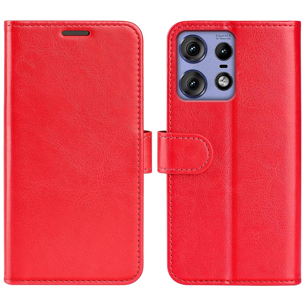 For Motorola Moto G 5G 2025 R64 Texture Horizontal Flip Leather Phone CaseBlack