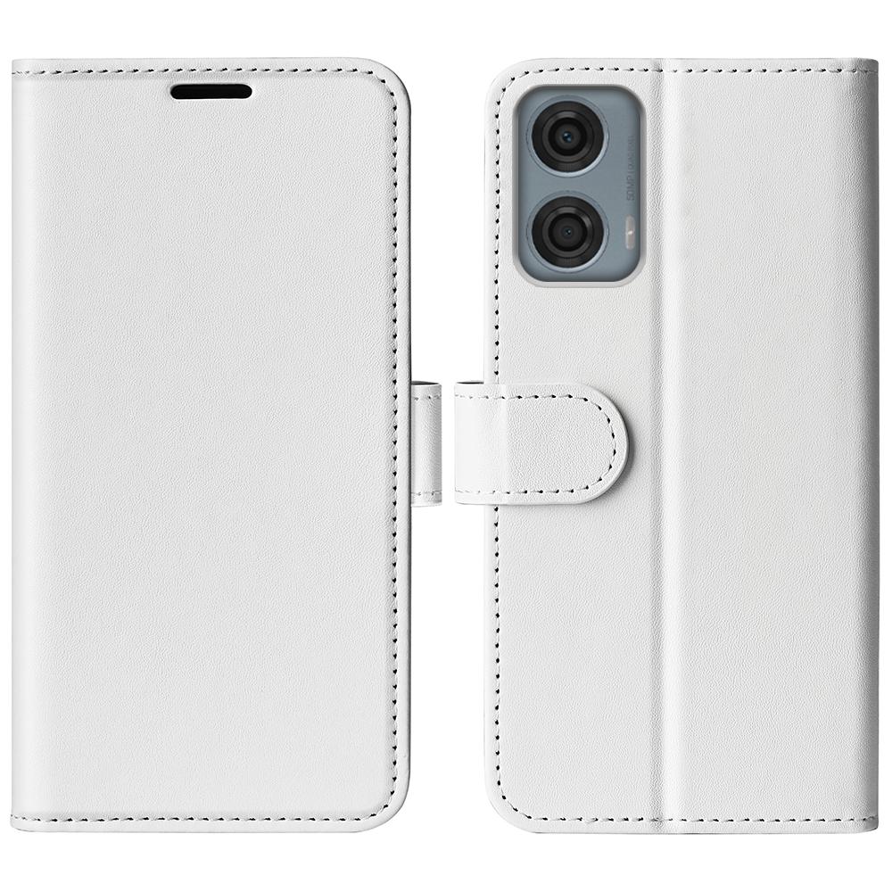 For Motorola Moto G 5G 2025 R64 Texture Horizontal Flip Leather Phone CaseBlack