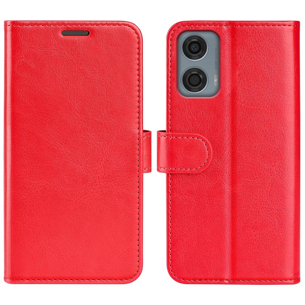 For Motorola Moto G 5G 2025 R64 Texture Horizontal Flip Leather Phone CaseBlack