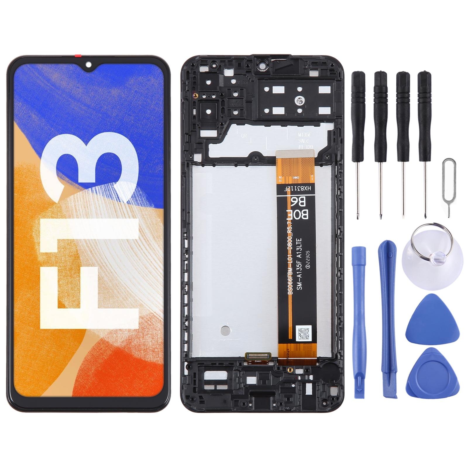 for samsung galaxy f13 sm-e135f original lcd screen digitizer full assembly with frame