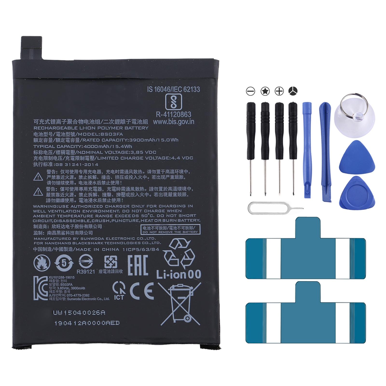 For Xiaomi Black Shark 4 - 4 Pro BS08FA 2250mAh Li-Polymer Battery Replacement