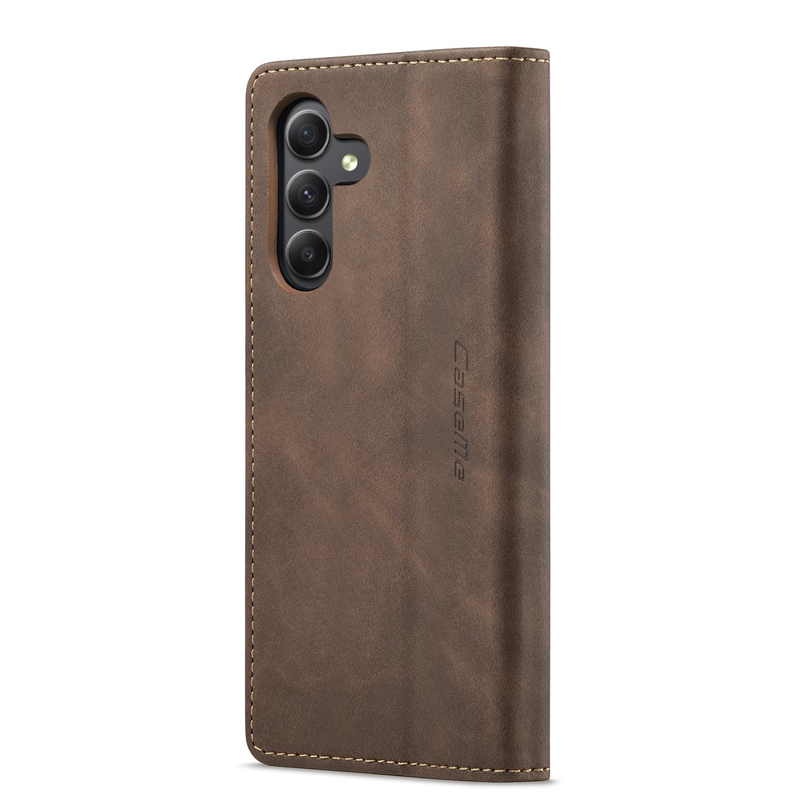 For Samsung Galaxy A15 5G CaseMe 013 Multifunctional Horizontal Flip Leather Phone CaseCoffee