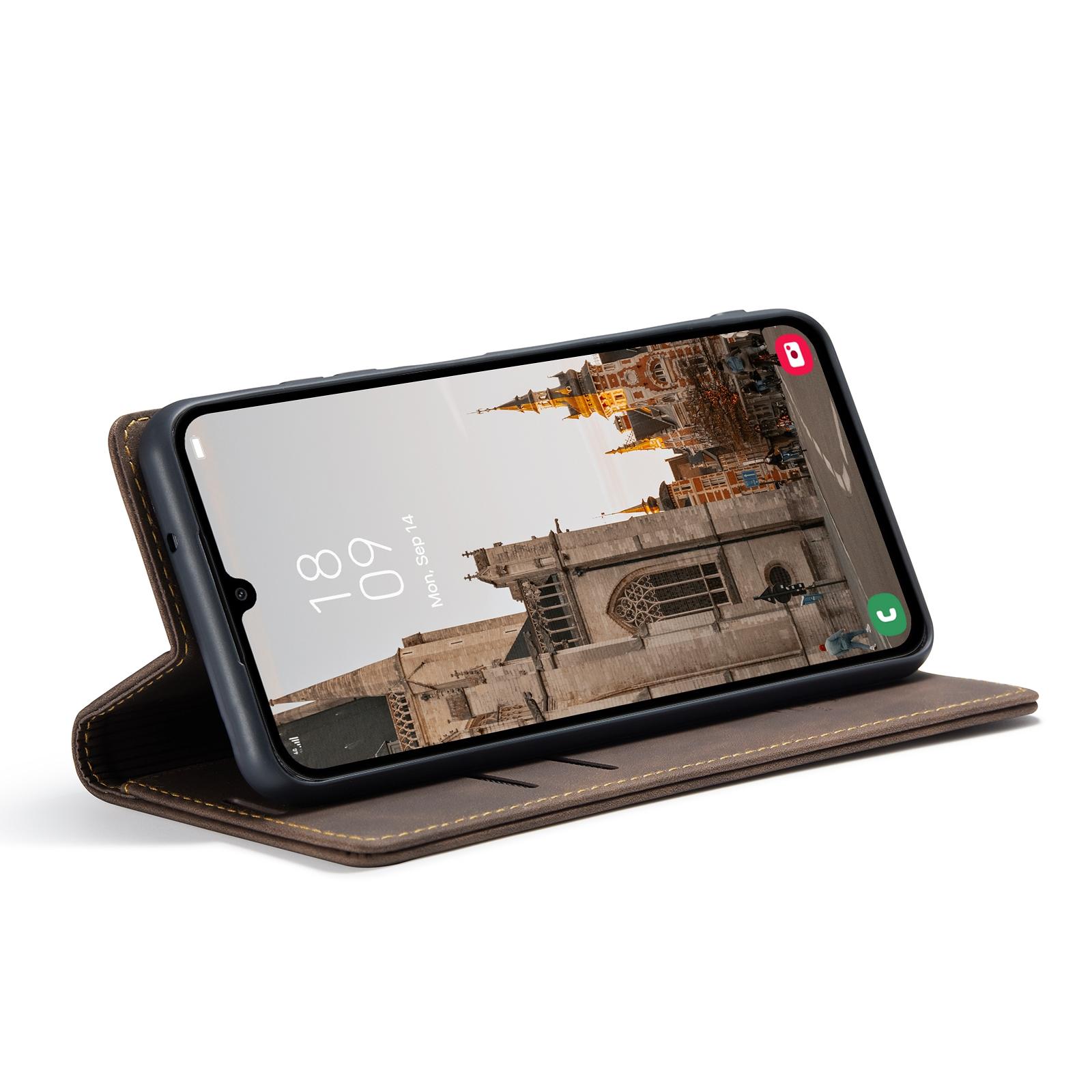 For Samsung Galaxy A15 5G CaseMe 013 Multifunctional Horizontal Flip Leather Phone CaseCoffee