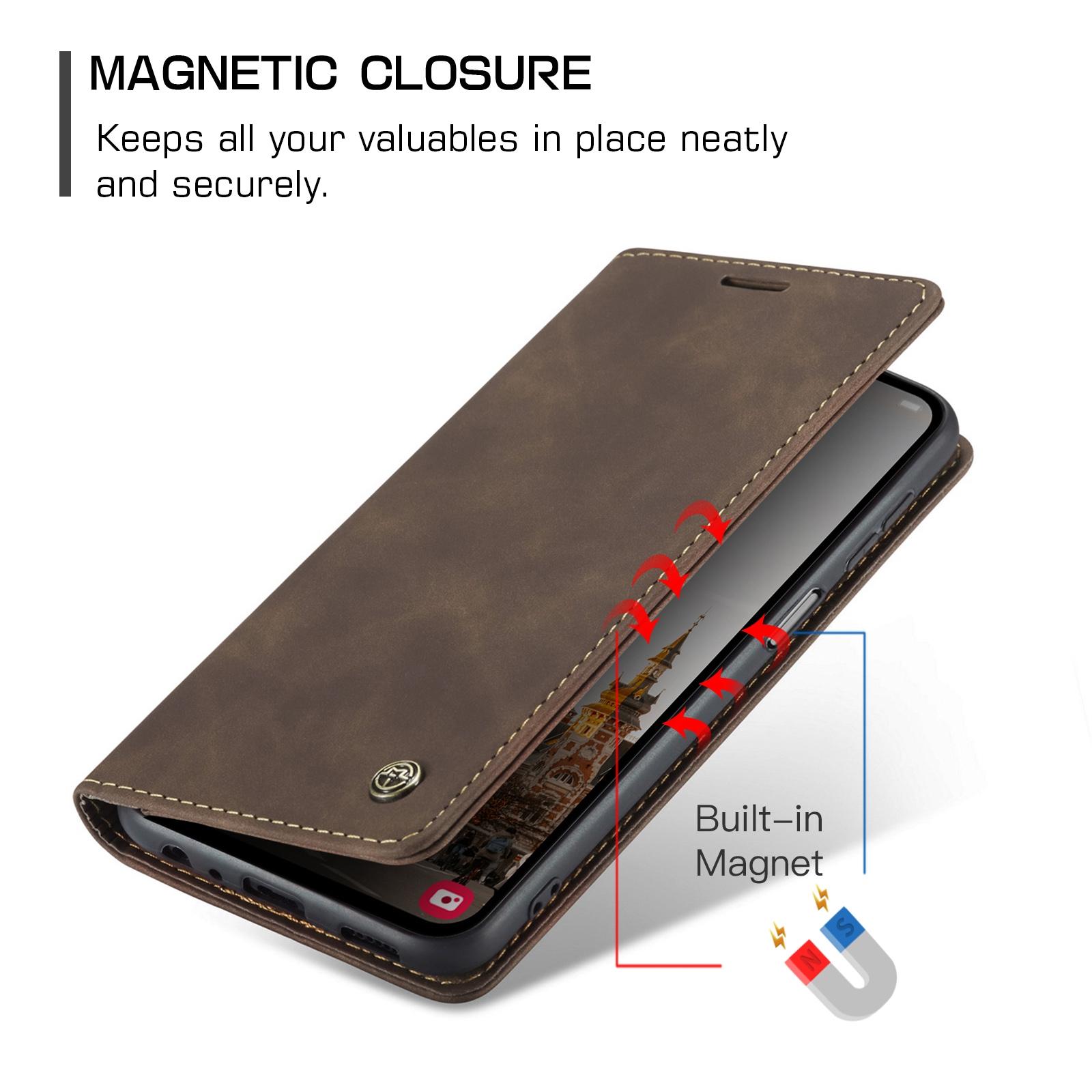 For Samsung Galaxy A15 5G CaseMe 013 Multifunctional Horizontal Flip Leather Phone CaseCoffee