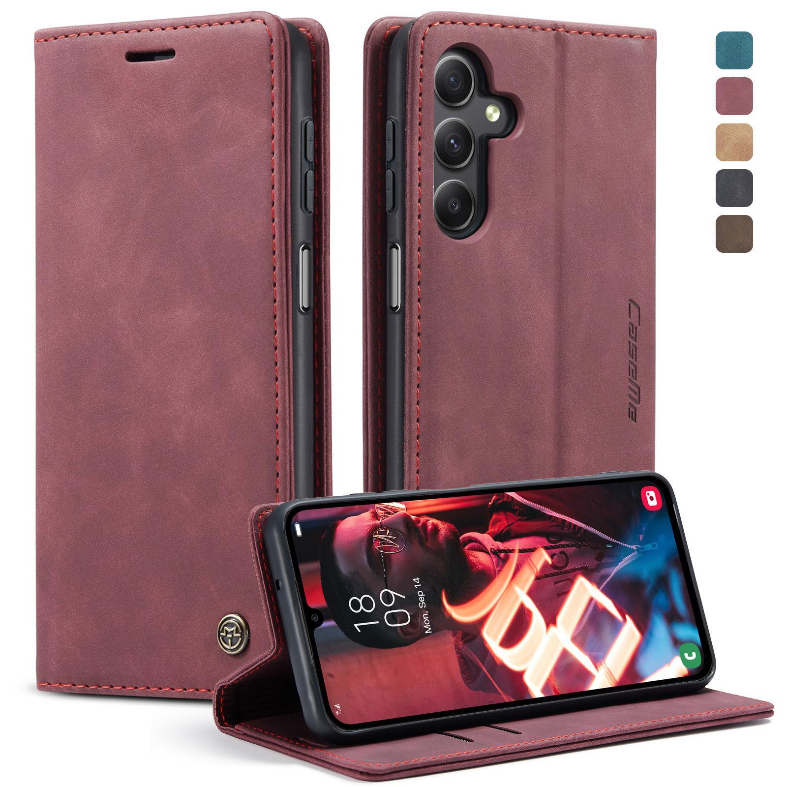 For Samsung Galaxy A15 5G CaseMe 013 Multifunctional Horizontal Flip Leather Phone CaseCoffee
