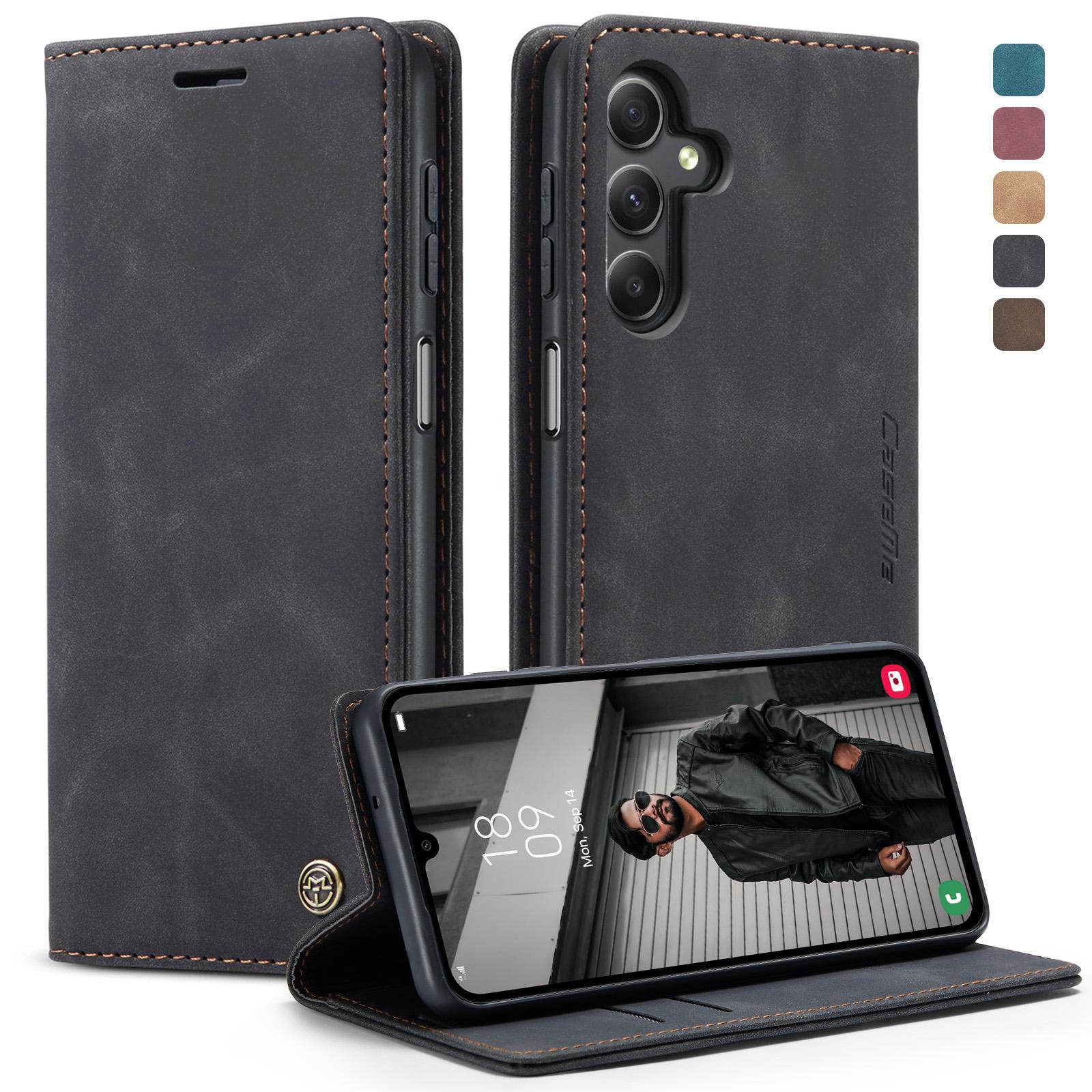 For Samsung Galaxy A15 5G CaseMe 013 Multifunctional Horizontal Flip Leather Phone CaseCoffee
