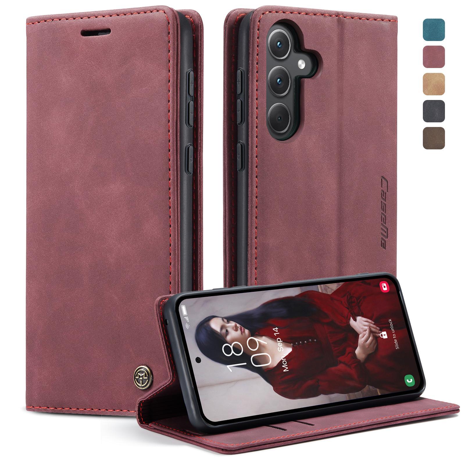 For Samsung Galaxy A15 5G CaseMe 013 Multifunctional Horizontal Flip Leather Phone CaseCoffee