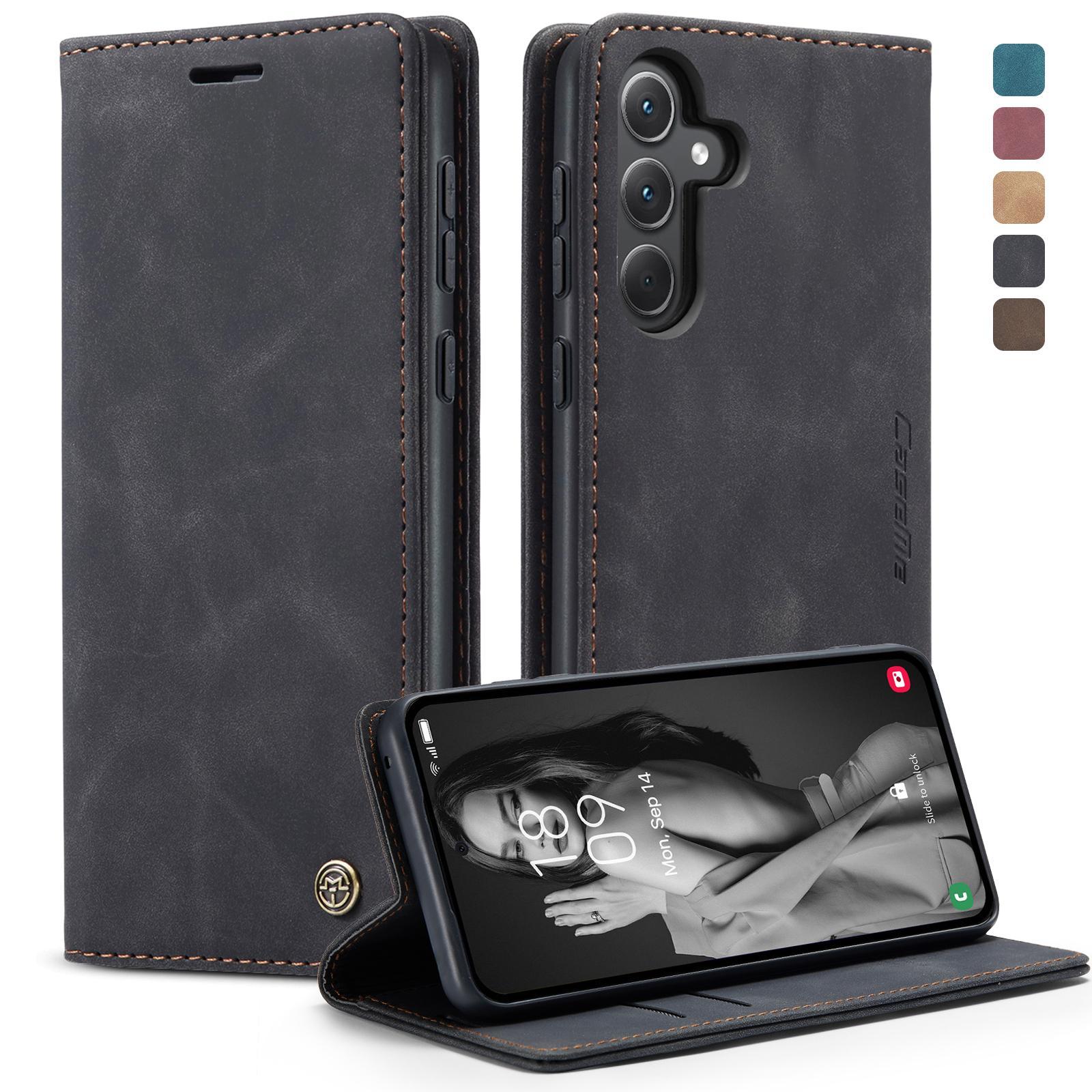 For Samsung Galaxy A15 5G CaseMe 013 Multifunctional Horizontal Flip Leather Phone CaseCoffee