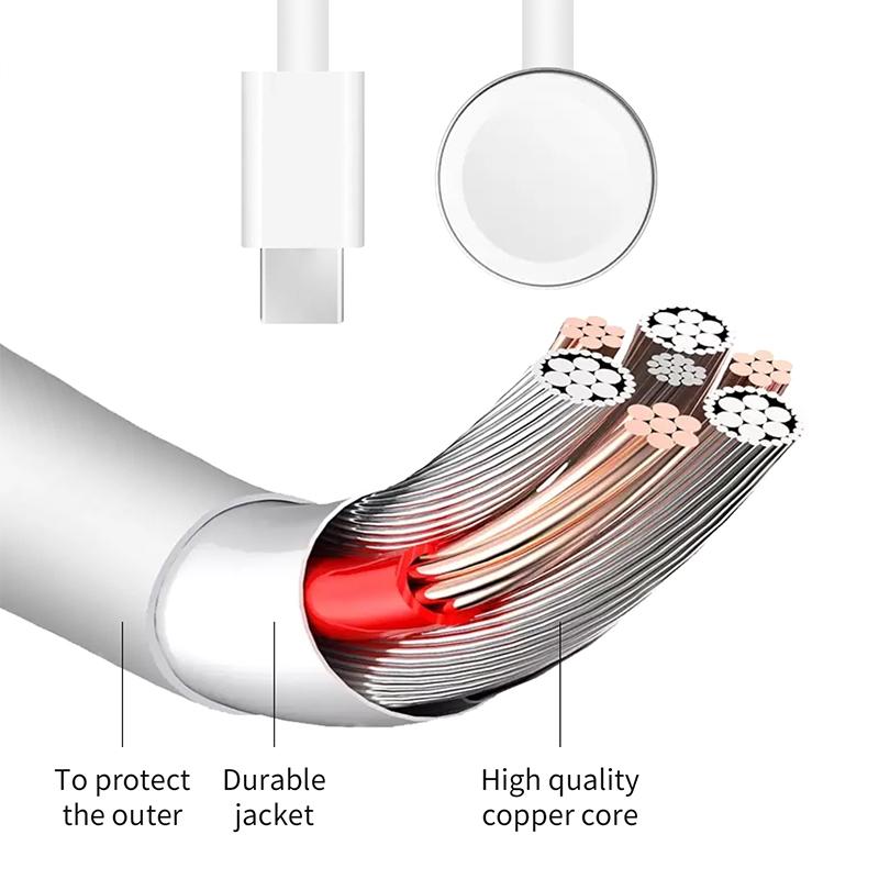 1m USB-C - Type-C Magnetic Fast Charger Charging Cable for Watch Apple Series Ultra-8-7-6-SE-SE2-5-4-3-2