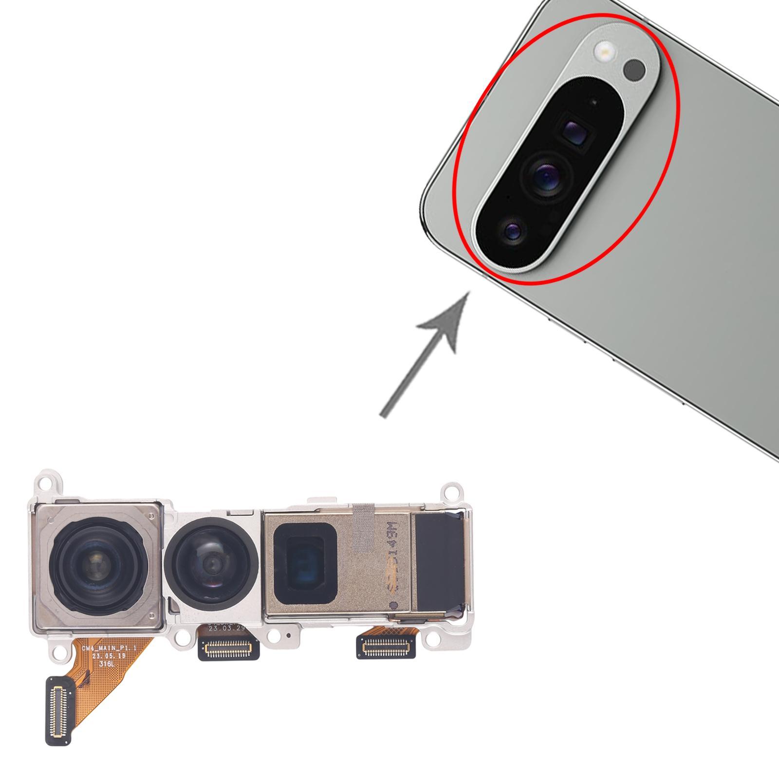 For Google Pixel 9 Pro XL Original Camera Set Periscope + Wide + Main Camera