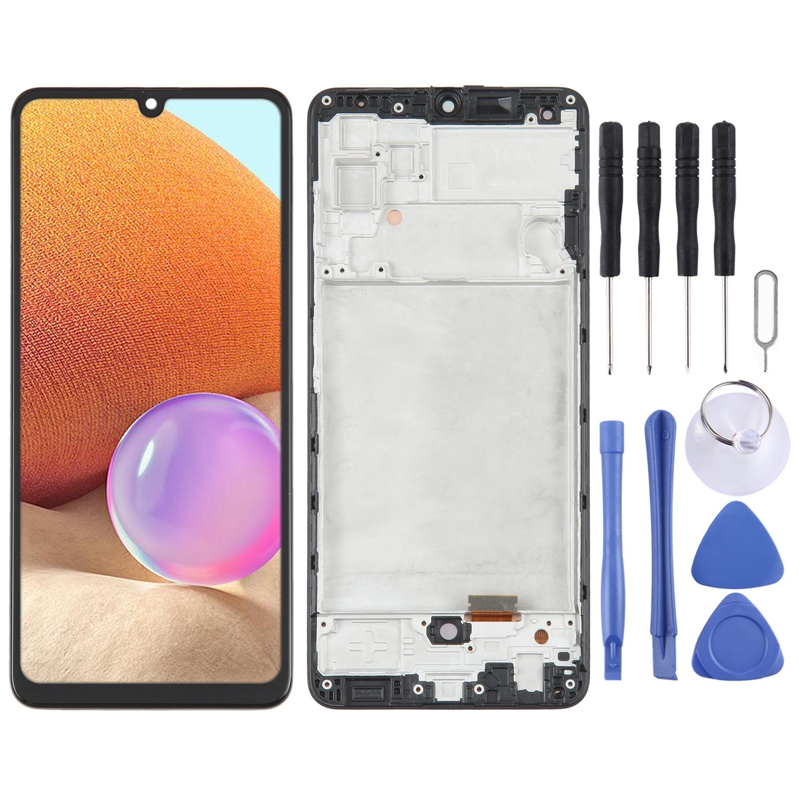 OEM LCD Screen for Samsung Galaxy A21s - SM-A217 Digitizer Full Assembly with Frame Black