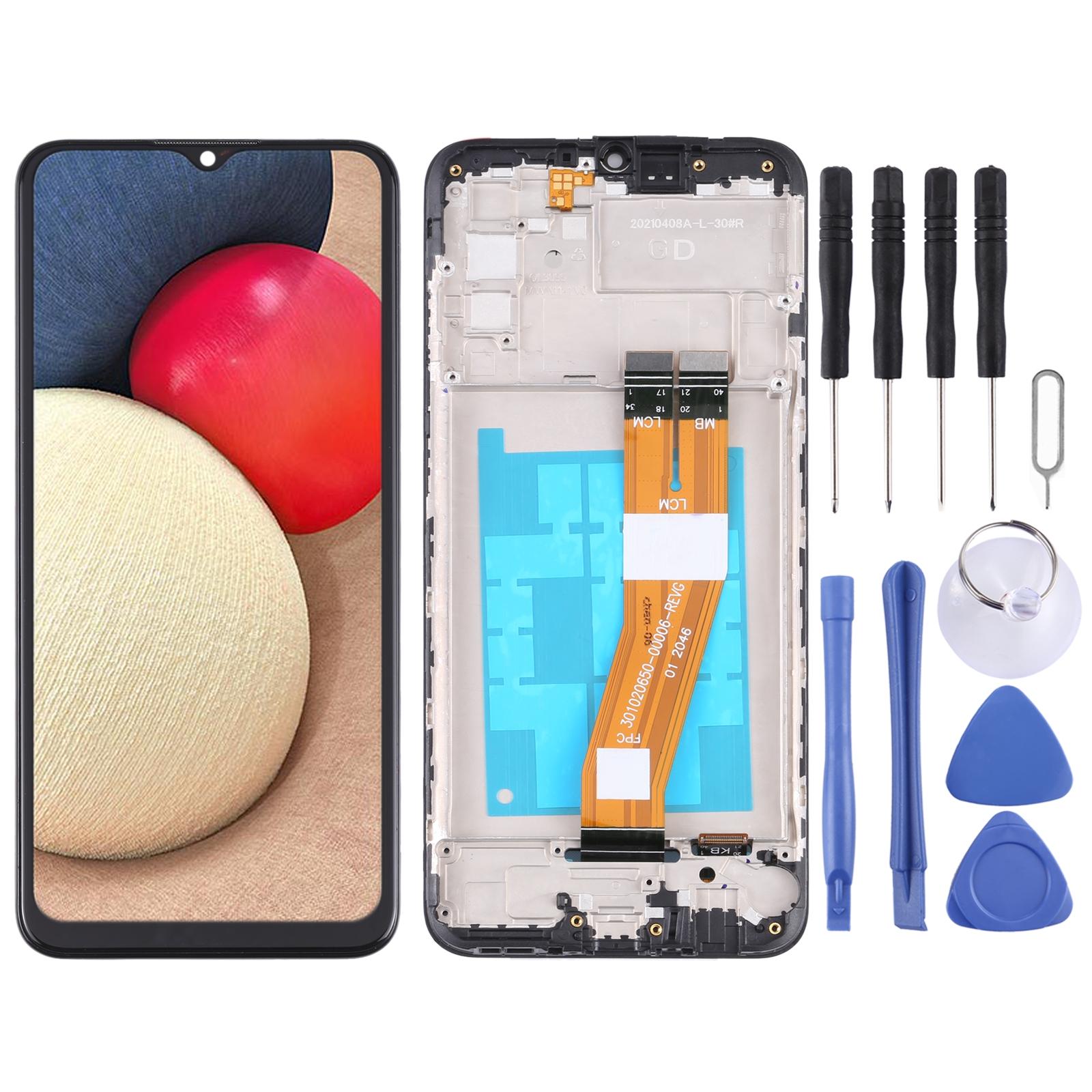 OEM LCD Screen for Samsung Galaxy A21s - SM-A217 Digitizer Full Assembly with Frame Black