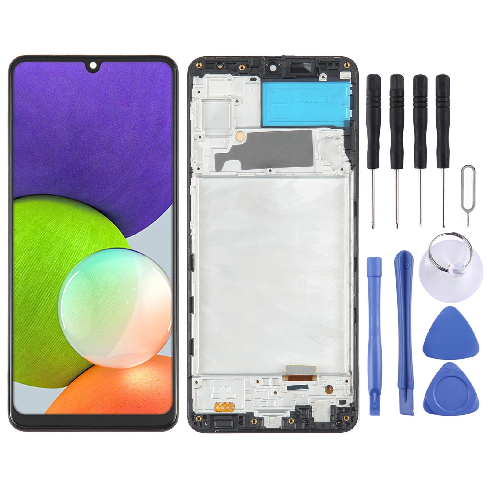 OEM LCD Screen for Samsung Galaxy A21s - SM-A217 Digitizer Full Assembly with Frame Black