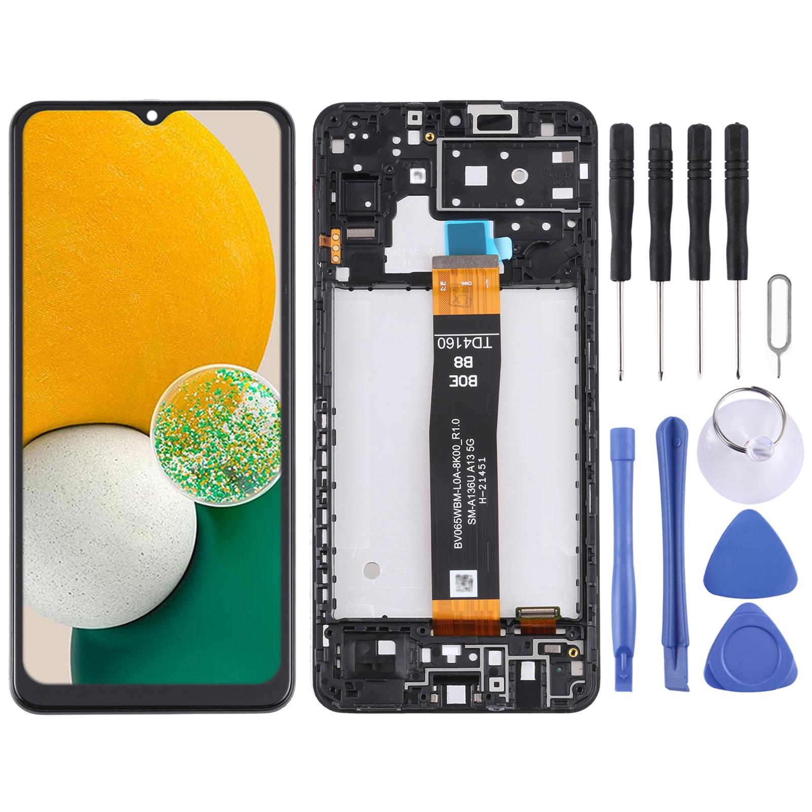 OEM LCD Screen for Samsung Galaxy A21s - SM-A217 Digitizer Full Assembly with Frame Black
