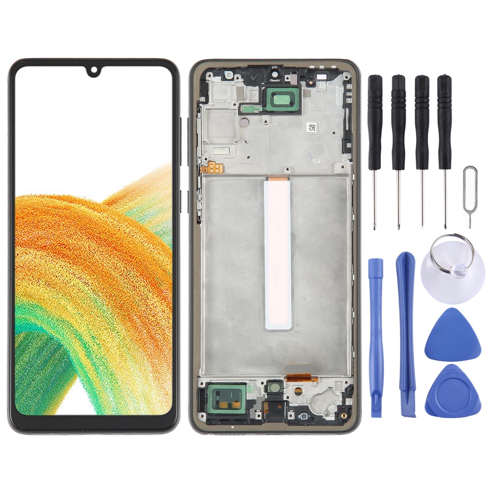 OEM LCD Screen for Samsung Galaxy A21s - SM-A217 Digitizer Full Assembly with Frame Black