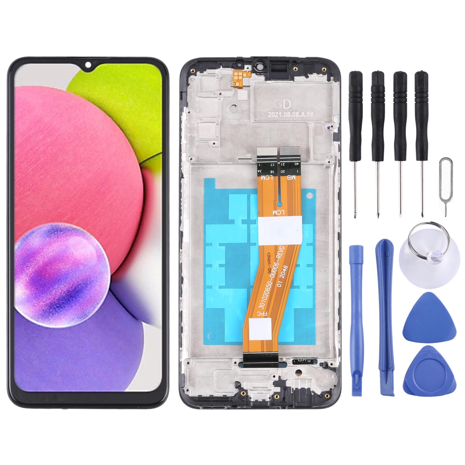 OEM LCD Screen for Samsung Galaxy A21s - SM-A217 Digitizer Full Assembly with Frame Black