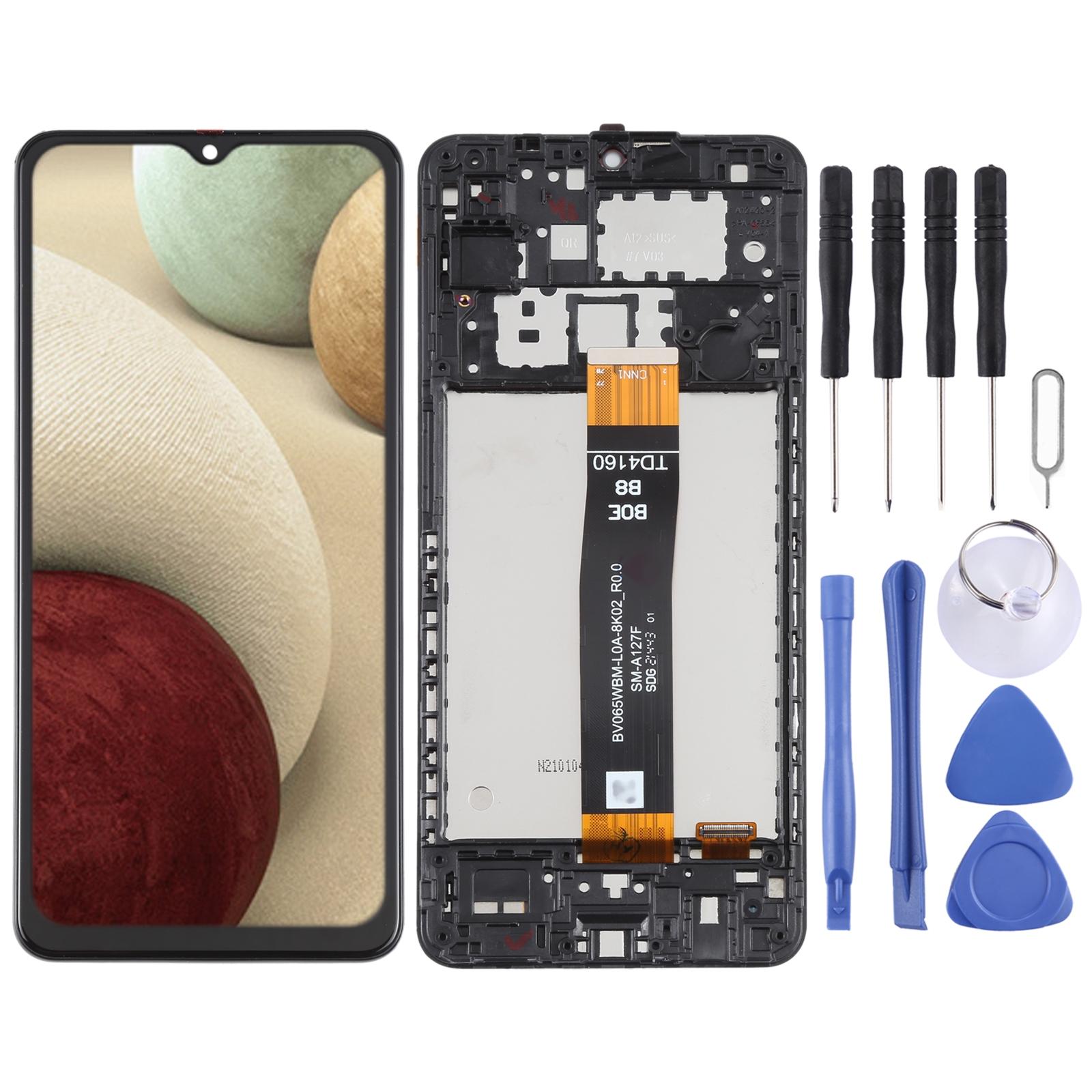 OEM LCD Screen for Samsung Galaxy A21s - SM-A217 Digitizer Full Assembly with Frame Black