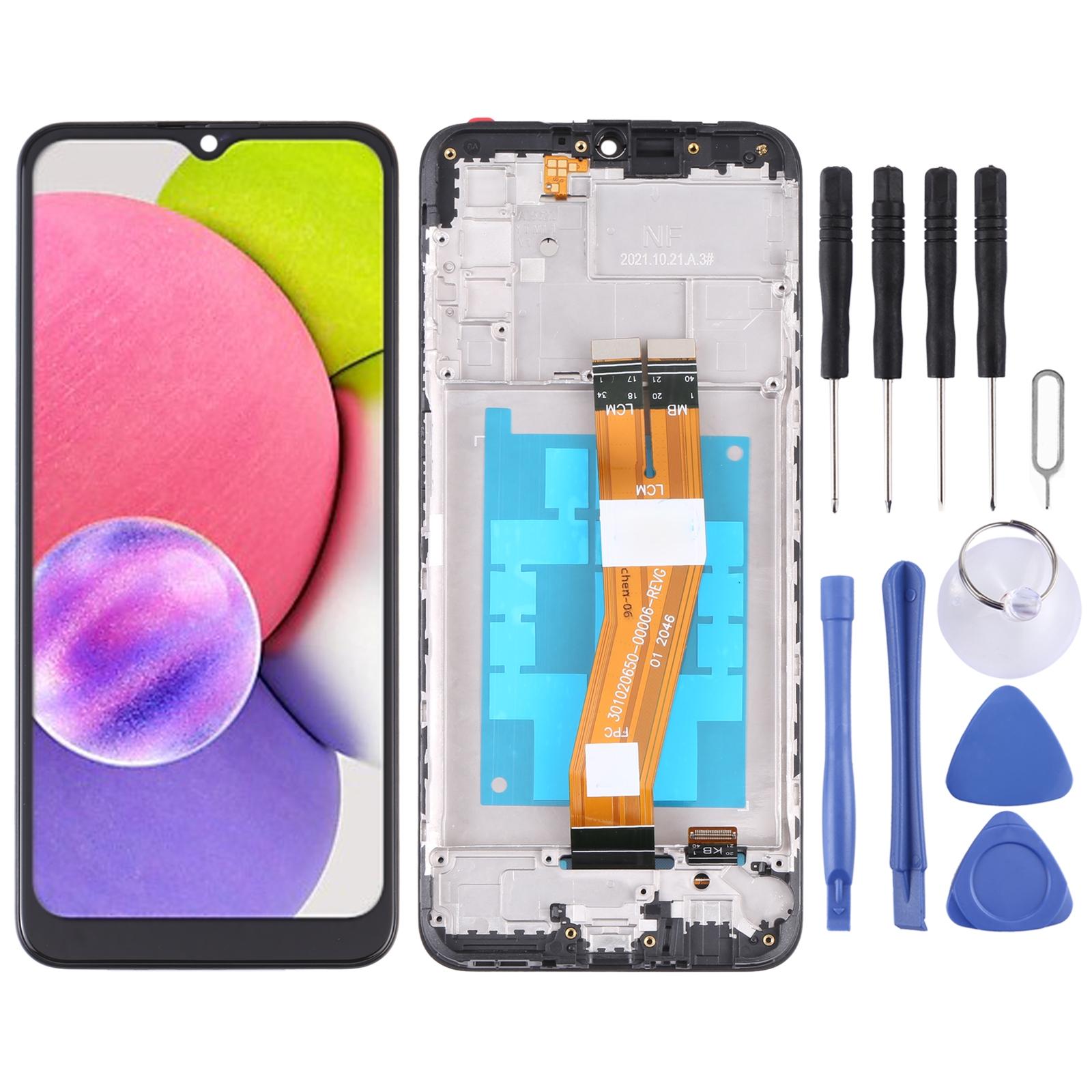 OEM LCD Screen for Samsung Galaxy A21s - SM-A217 Digitizer Full Assembly with Frame Black