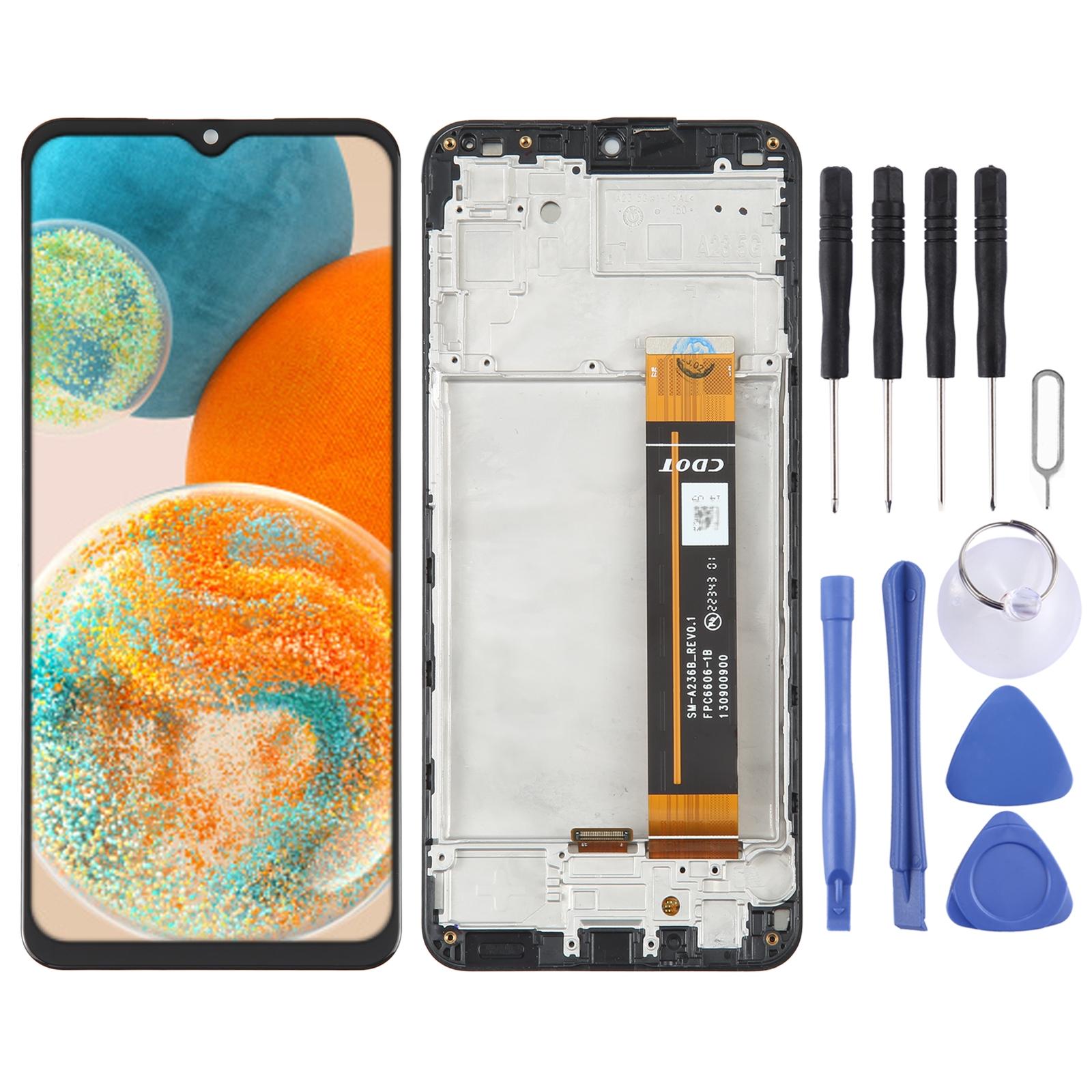 OEM LCD Screen for Samsung Galaxy A21s - SM-A217 Digitizer Full Assembly with Frame Black