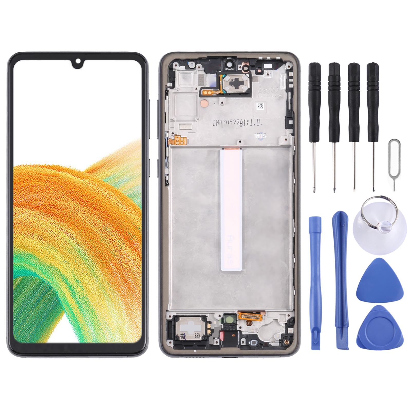 OEM LCD Screen for Samsung Galaxy A21s - SM-A217 Digitizer Full Assembly with Frame Black