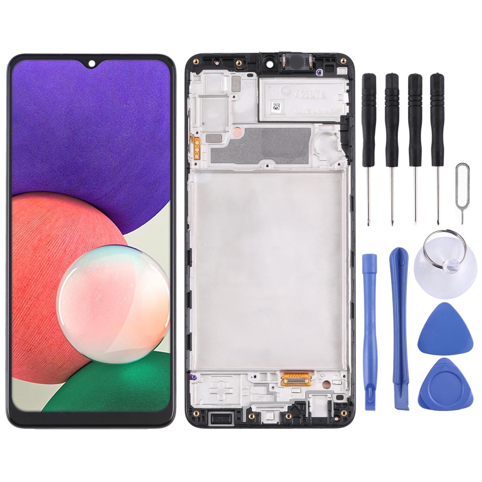 OEM LCD Screen for Samsung Galaxy A21s - SM-A217 Digitizer Full Assembly with Frame Black