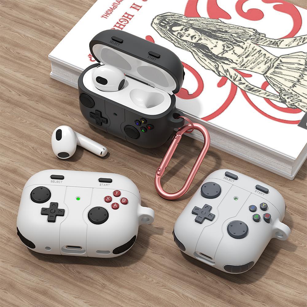 For AirPods 3 Game Console Style Wireless Earphone Silicone CaseDark Grey