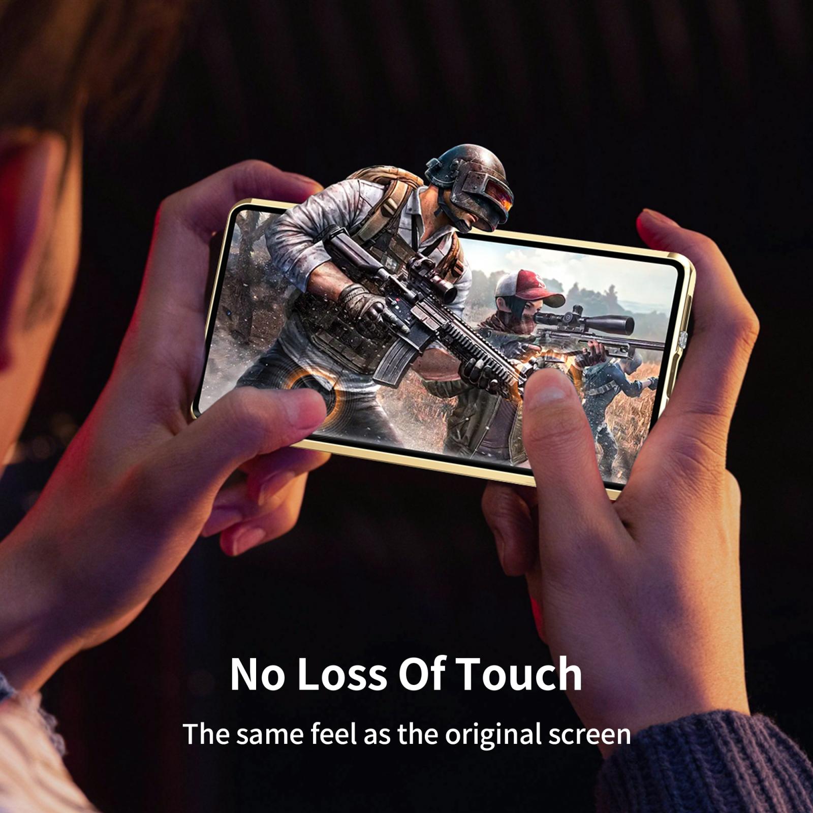 For Samsung Galaxy S25 Ultra 5G Privacy Full Cover Magnetic Metal Tempered Glass Phone CaseBlack