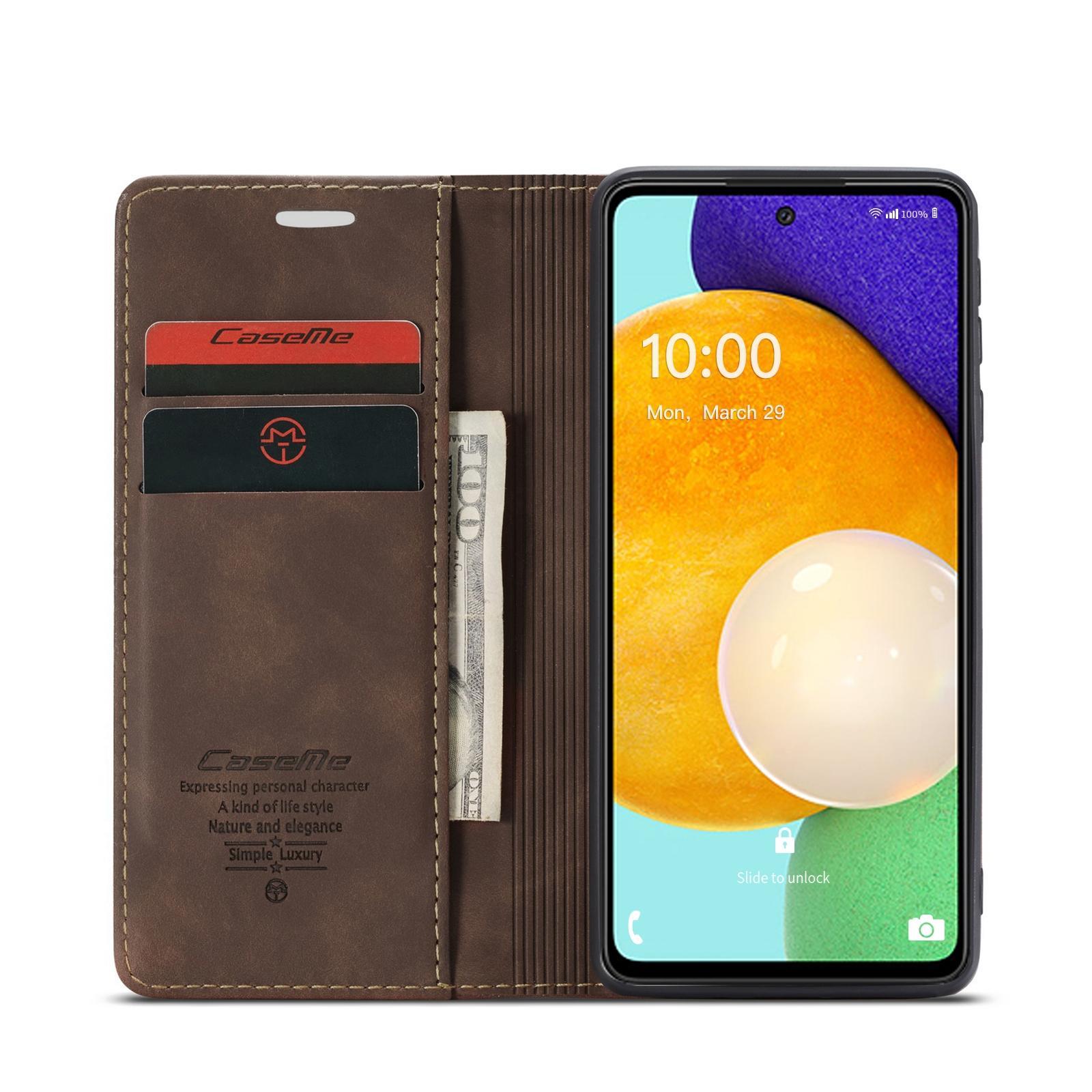 For Samsung Galaxy A53 5G CaseMe 013 Multifunctional Horizontal Flip Leather Phone CaseCoffee