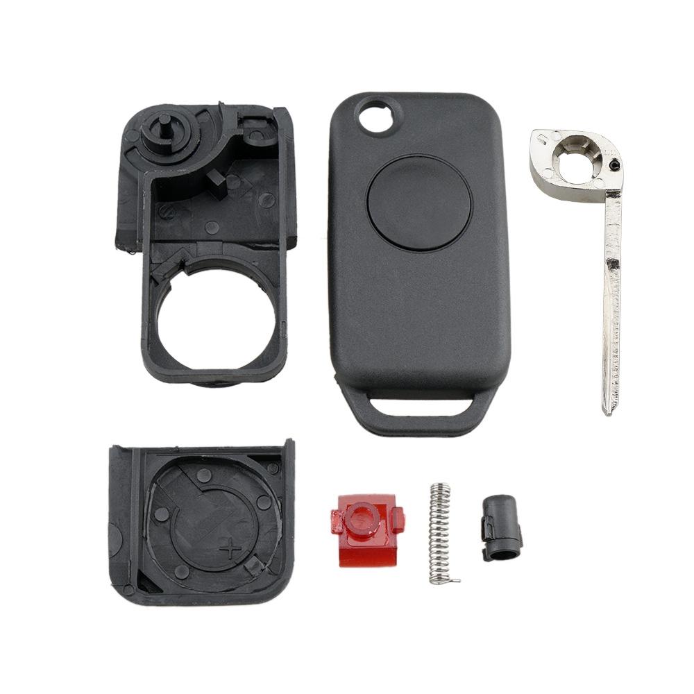 For Mercedes-Benz Car Keys Replacement 1 Button Car Key Case with Foldable Key Blade
