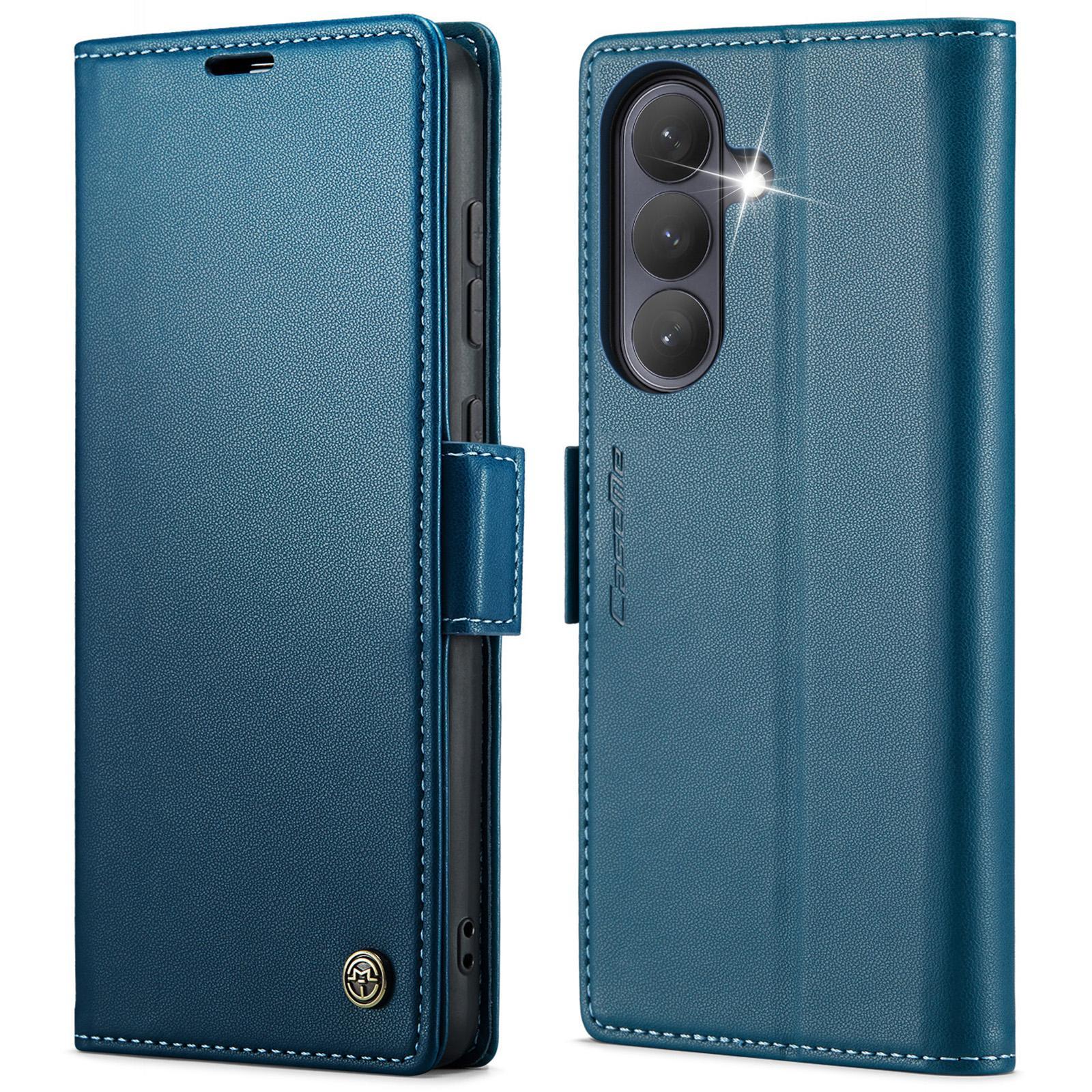 For Samsung Galaxy S25 Ultra 5G CaseMe 023 Butterfly Buckle Litchi Texture RFID Anti-theft Leather Phone CaseBlack