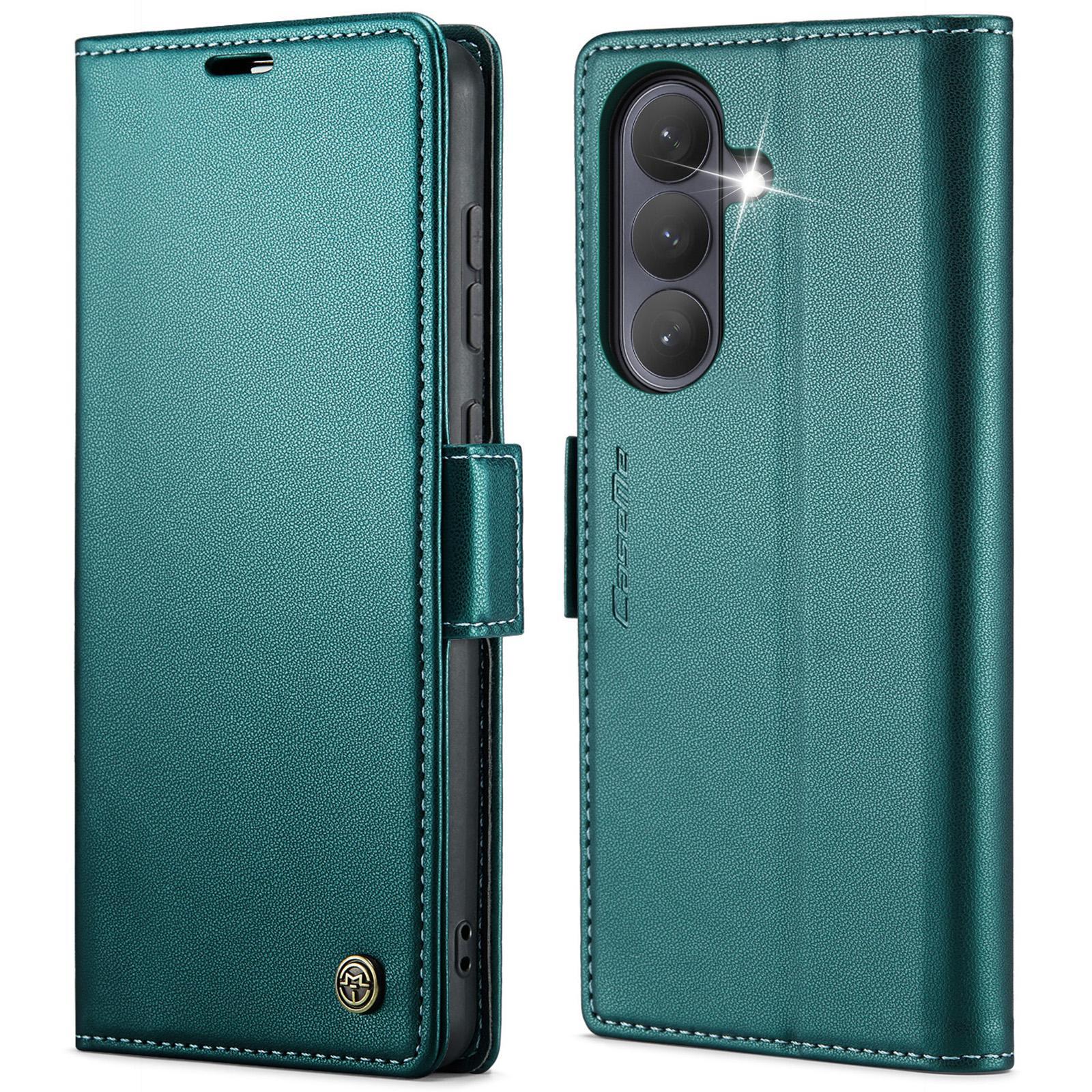 For Samsung Galaxy S25 Ultra 5G CaseMe 023 Butterfly Buckle Litchi Texture RFID Anti-theft Leather Phone CaseBlack