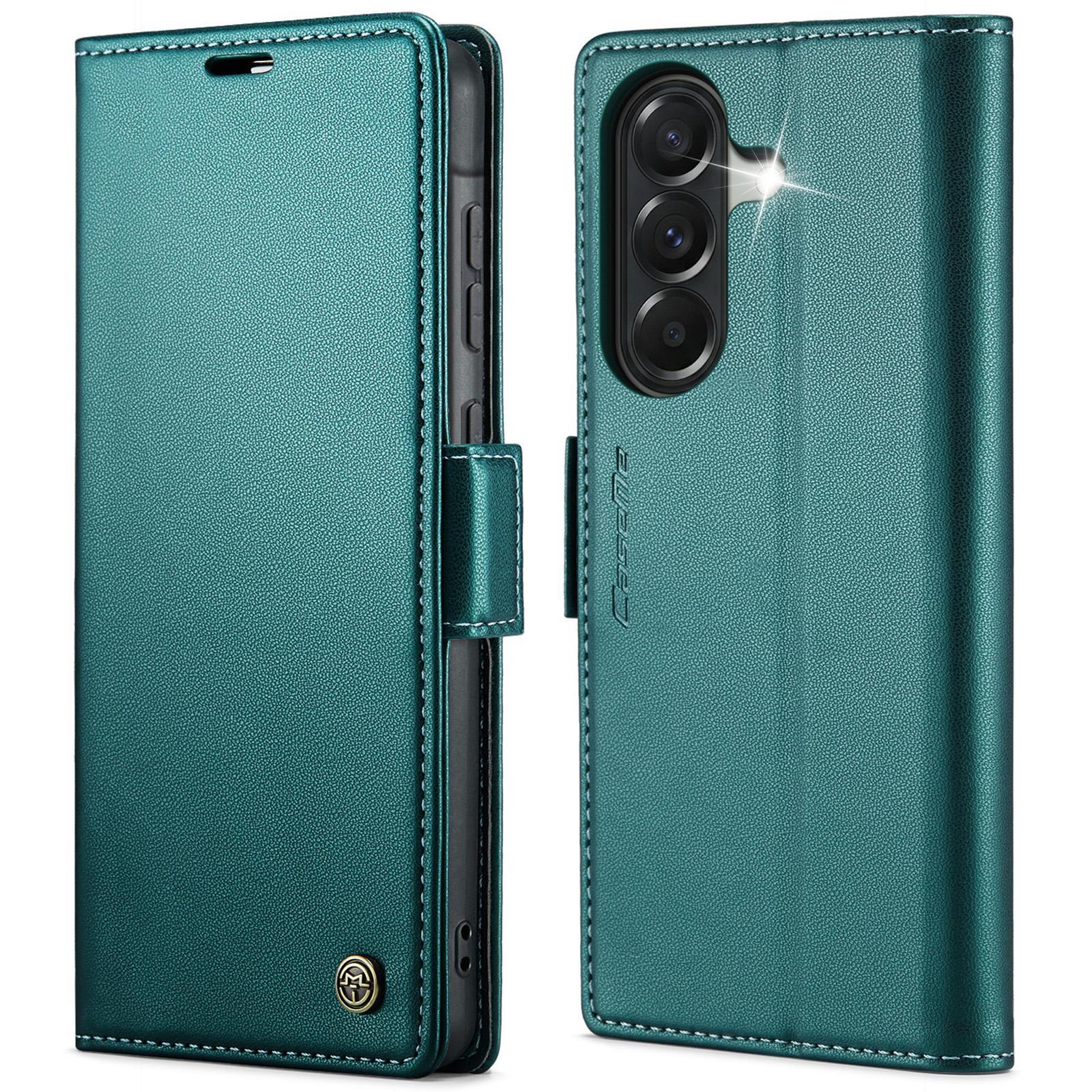 For Samsung Galaxy S25 Ultra 5G CaseMe 023 Butterfly Buckle Litchi Texture RFID Anti-theft Leather Phone CaseBlack