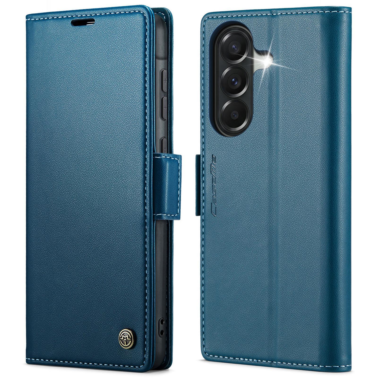 For Samsung Galaxy S25 Ultra 5G CaseMe 023 Butterfly Buckle Litchi Texture RFID Anti-theft Leather Phone CaseBlack