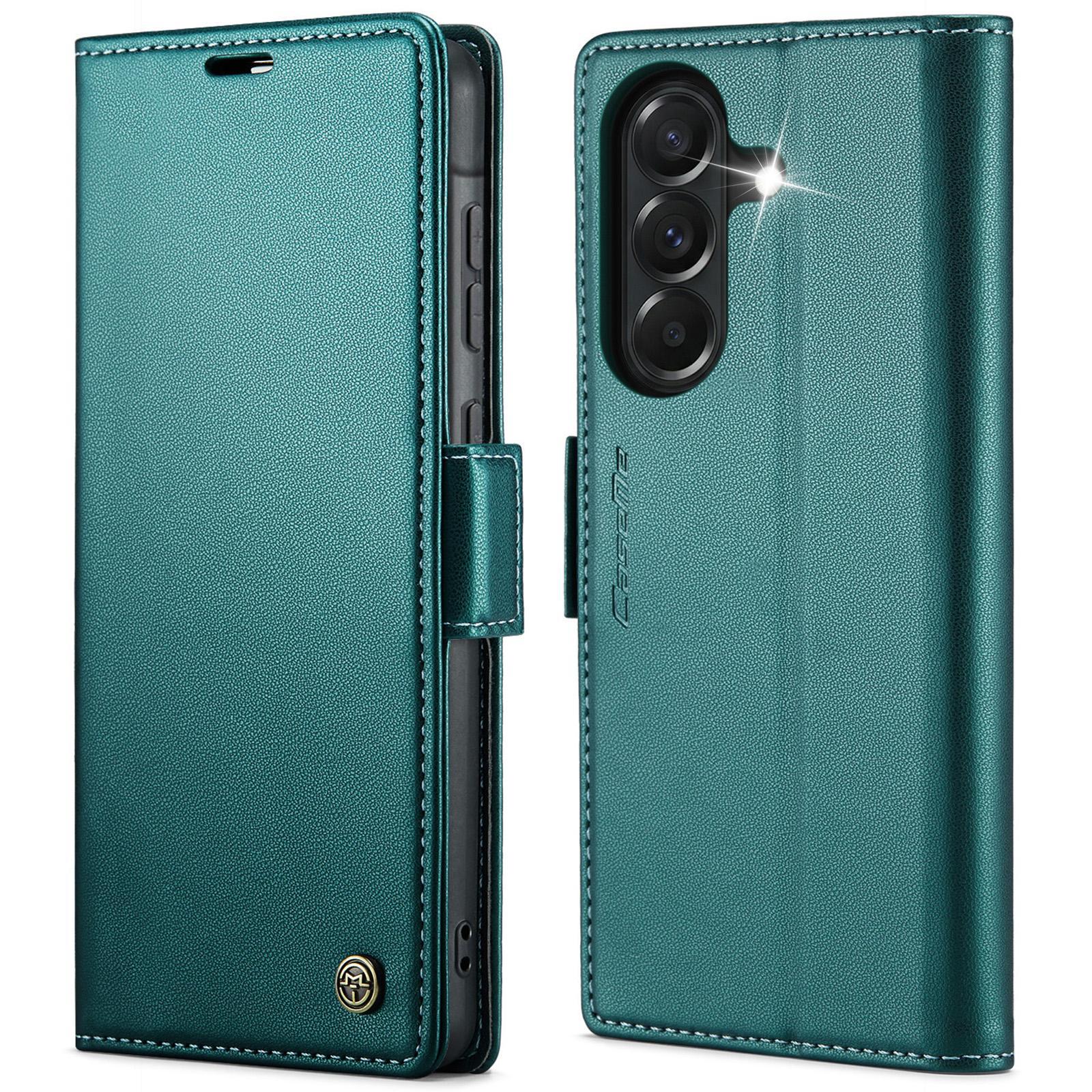 For Samsung Galaxy S25 Ultra 5G CaseMe 023 Butterfly Buckle Litchi Texture RFID Anti-theft Leather Phone CaseBlack