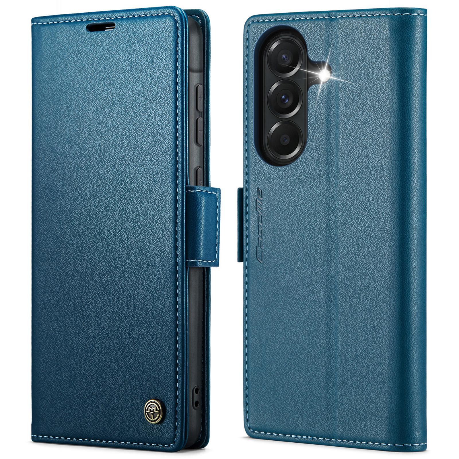 For Samsung Galaxy S25 Ultra 5G CaseMe 023 Butterfly Buckle Litchi Texture RFID Anti-theft Leather Phone CaseBlack