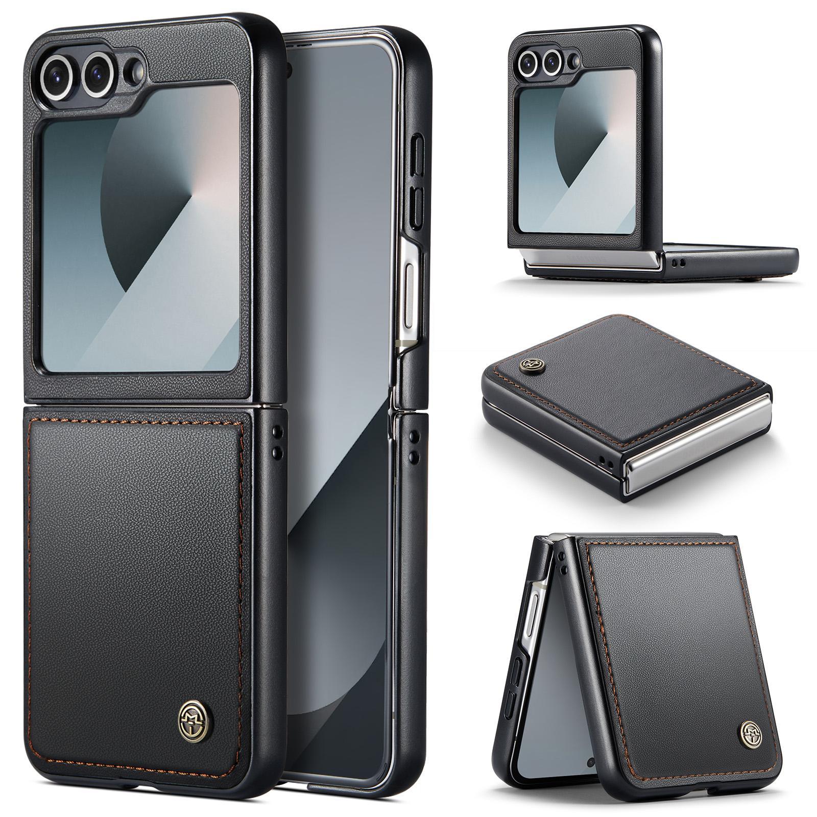 For Samsung Galaxy S25 Ultra 5G CaseMe 023 Butterfly Buckle Litchi Texture RFID Anti-theft Leather Phone CaseBlack