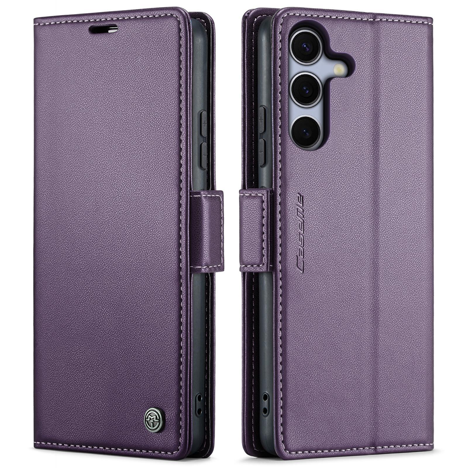 For Samsung Galaxy S25 Ultra 5G CaseMe 023 Butterfly Buckle Litchi Texture RFID Anti-theft Leather Phone CaseBlack