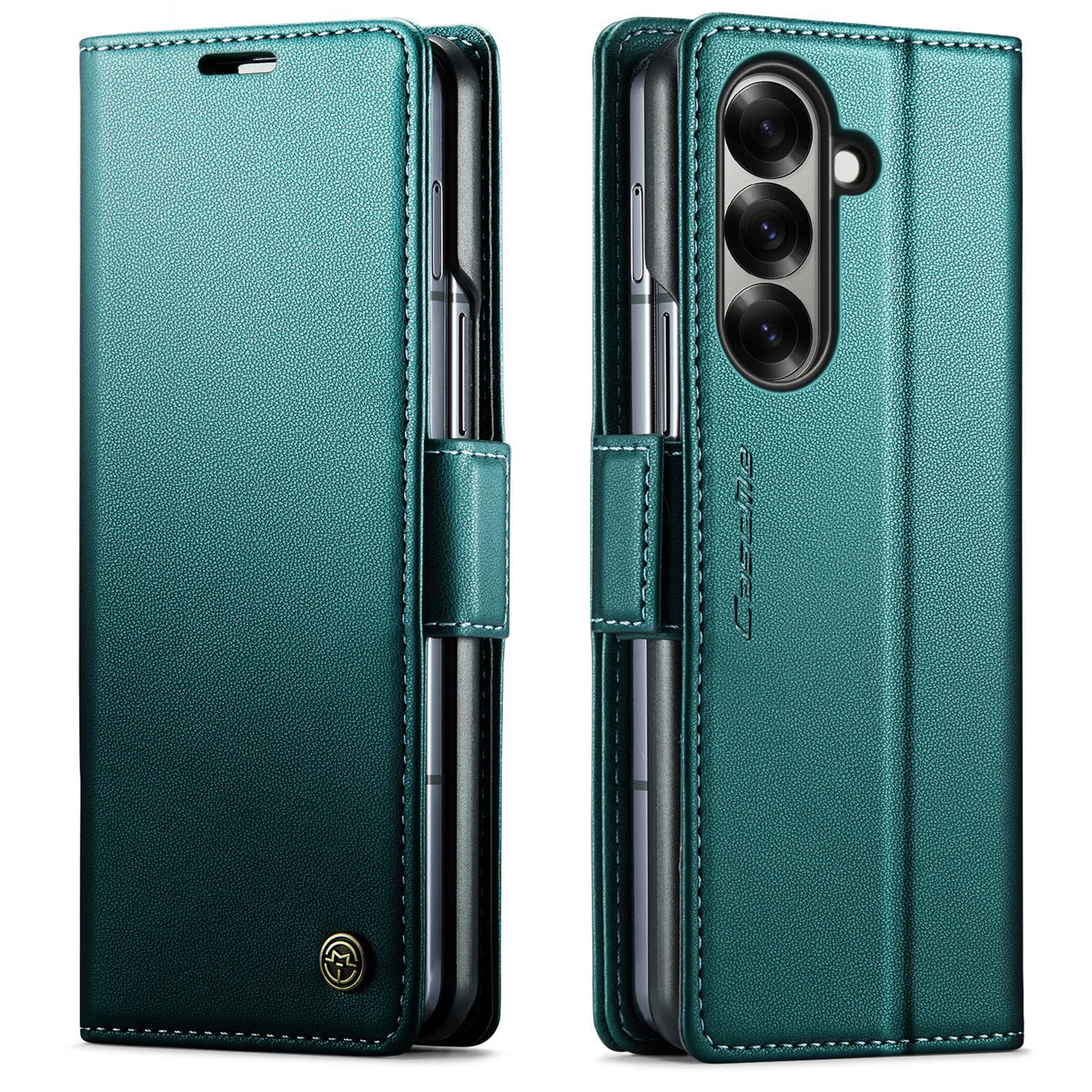 For Samsung Galaxy S25 Ultra 5G CaseMe 023 Butterfly Buckle Litchi Texture RFID Anti-theft Leather Phone CaseBlack