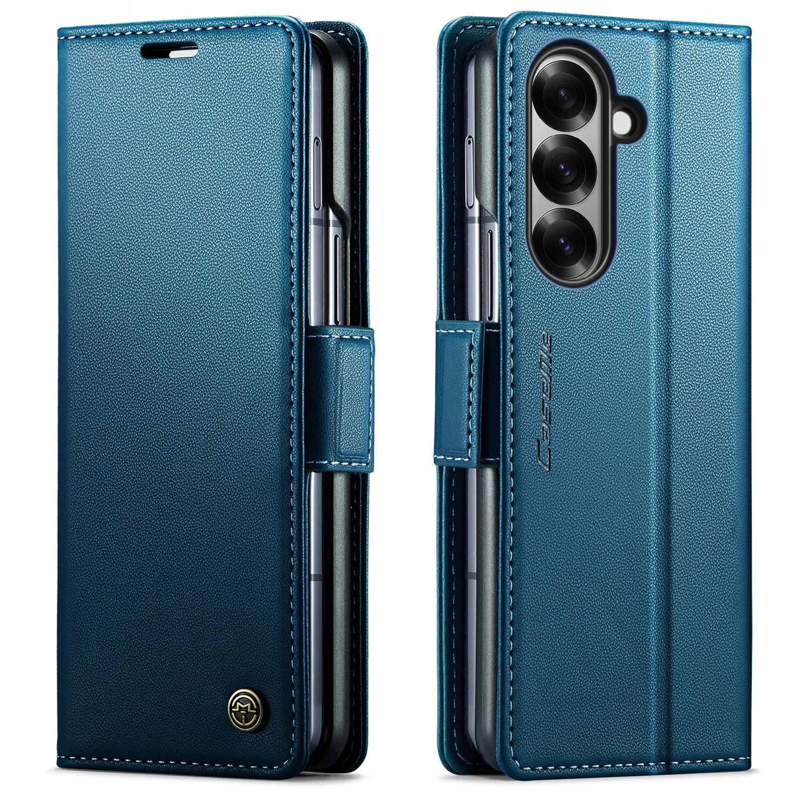 For Samsung Galaxy S25 Ultra 5G CaseMe 023 Butterfly Buckle Litchi Texture RFID Anti-theft Leather Phone CaseBlack