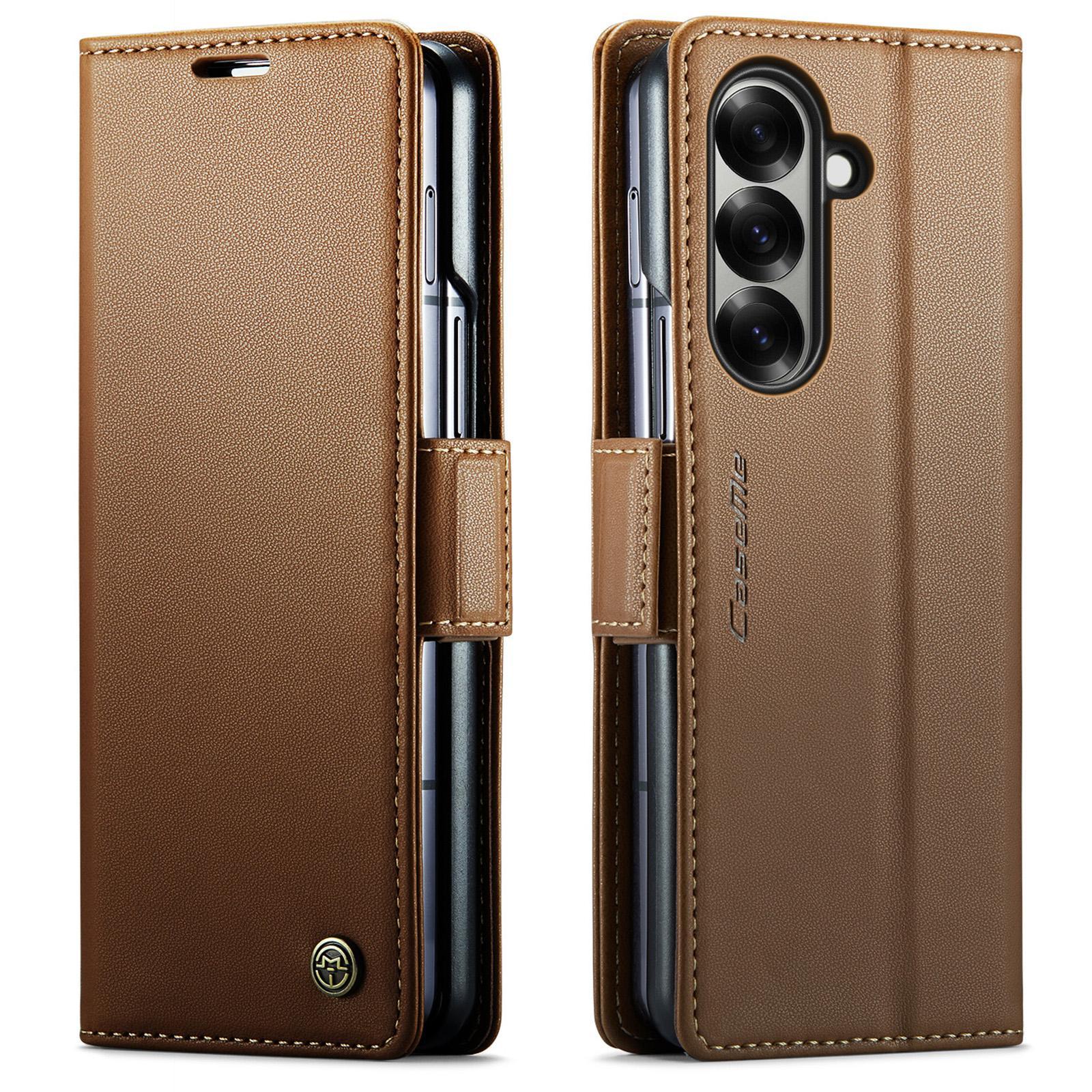 For Samsung Galaxy S25 Ultra 5G CaseMe 023 Butterfly Buckle Litchi Texture RFID Anti-theft Leather Phone CaseBlack