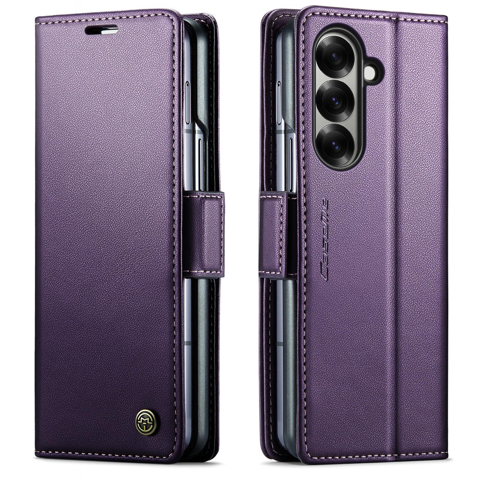 For Samsung Galaxy S25 Ultra 5G CaseMe 023 Butterfly Buckle Litchi Texture RFID Anti-theft Leather Phone CaseBlack