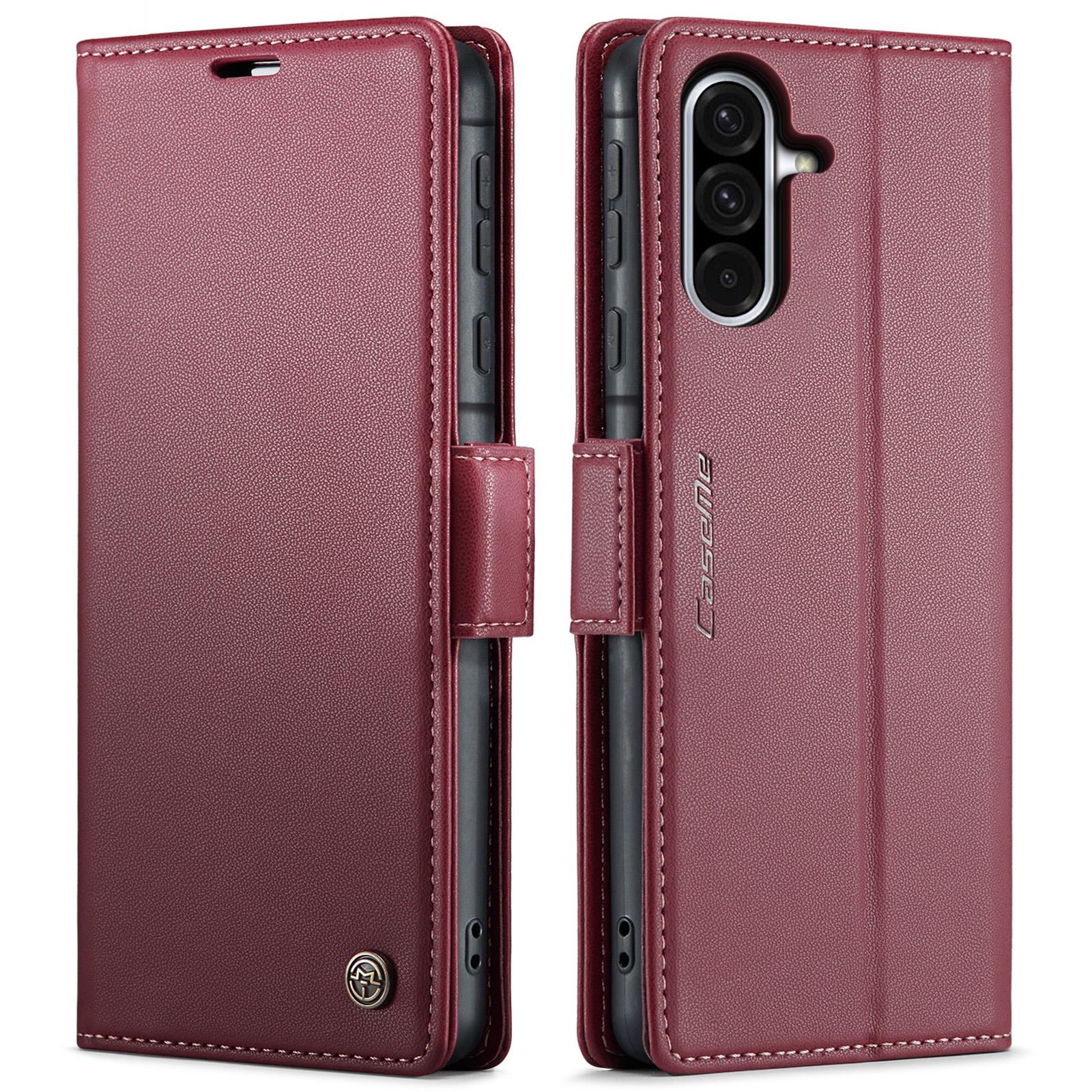 For Samsung Galaxy S25 Ultra 5G CaseMe 023 Butterfly Buckle Litchi Texture RFID Anti-theft Leather Phone CaseBlack