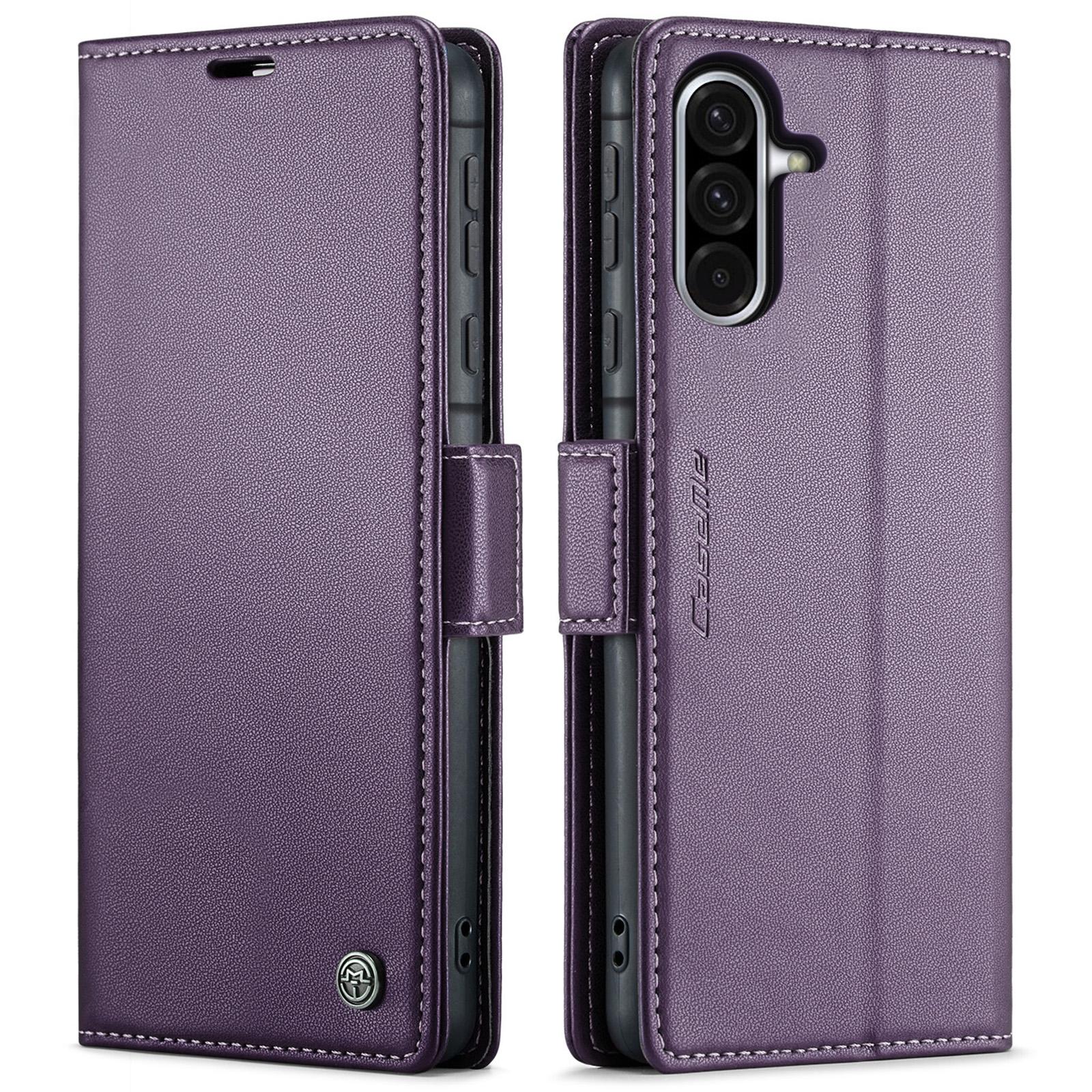For Samsung Galaxy S25 Ultra 5G CaseMe 023 Butterfly Buckle Litchi Texture RFID Anti-theft Leather Phone CaseBlack