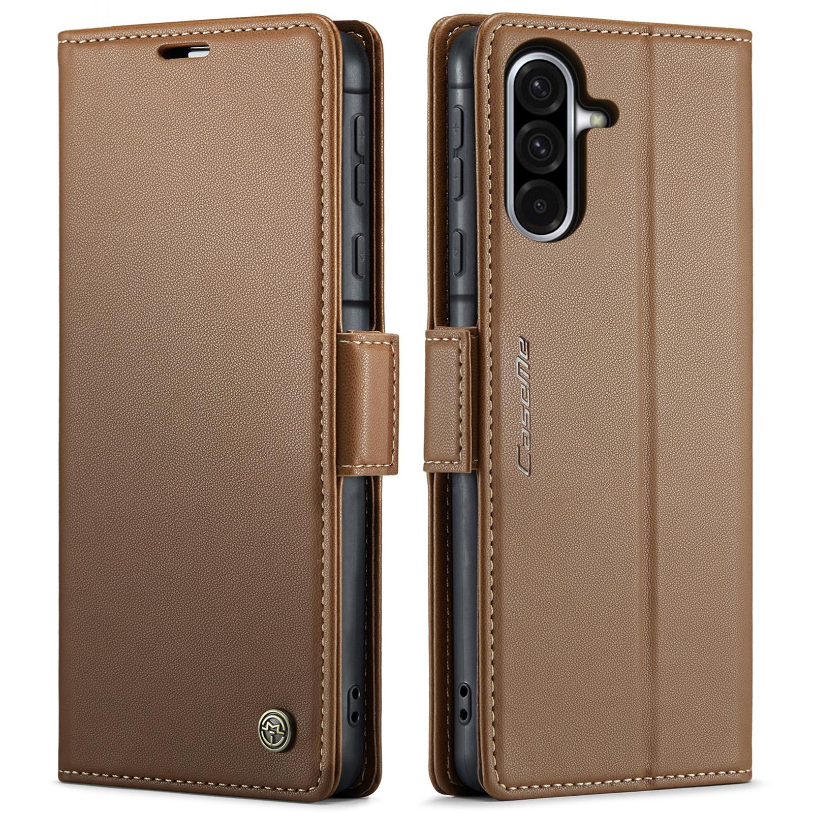 For Samsung Galaxy S25 Ultra 5G CaseMe 023 Butterfly Buckle Litchi Texture RFID Anti-theft Leather Phone CaseBlack