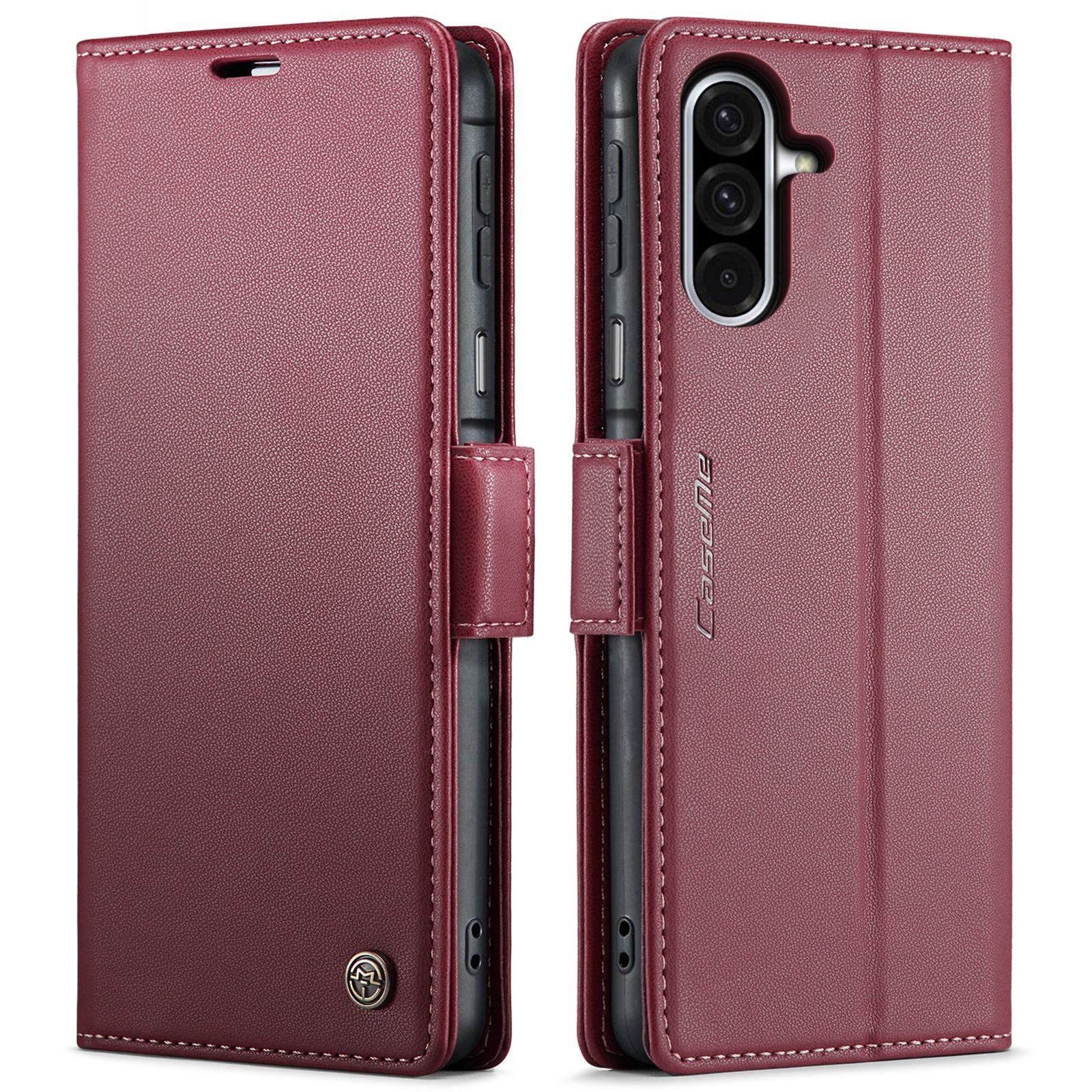 For Samsung Galaxy S25 Ultra 5G CaseMe 023 Butterfly Buckle Litchi Texture RFID Anti-theft Leather Phone CaseBlack