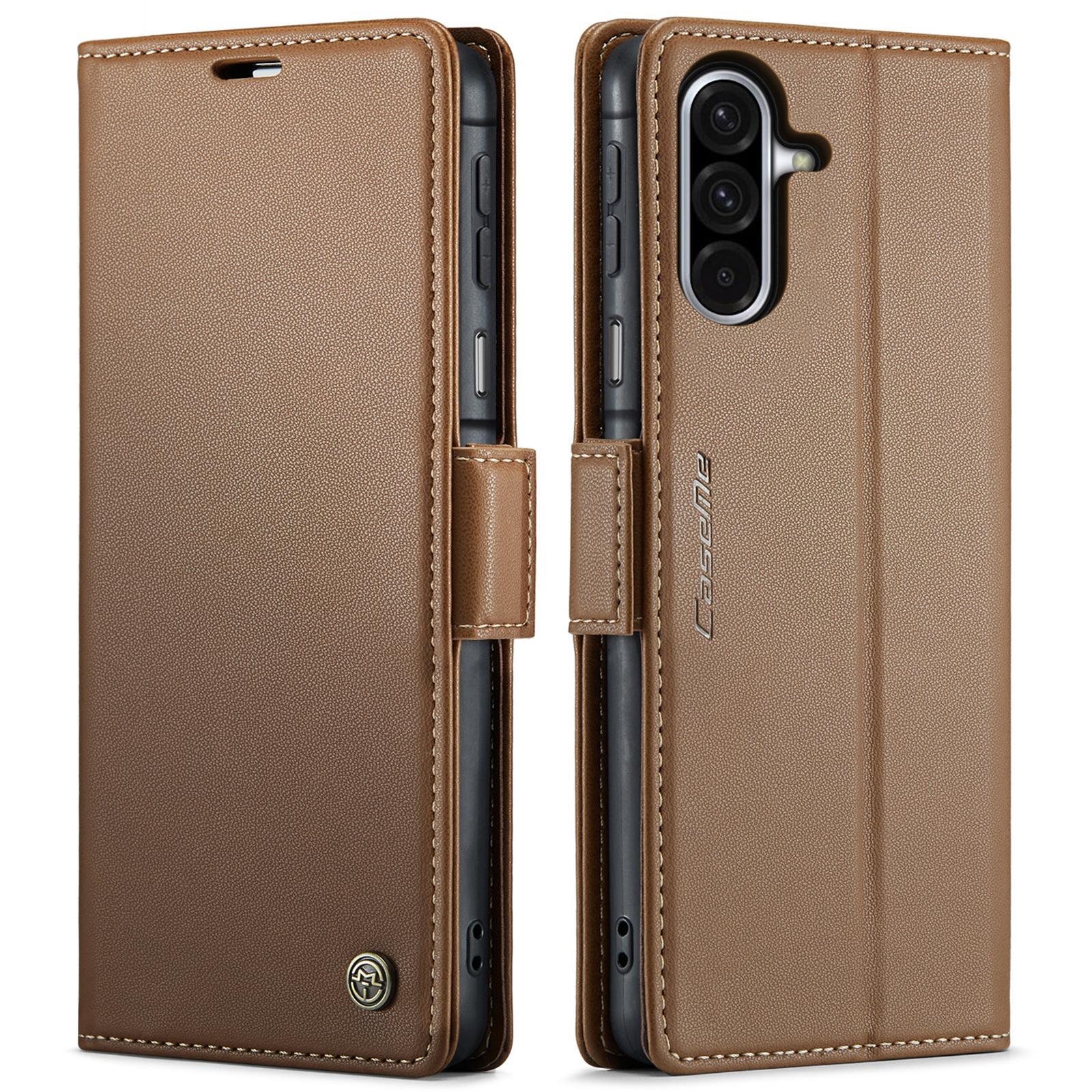 For Samsung Galaxy S25 Ultra 5G CaseMe 023 Butterfly Buckle Litchi Texture RFID Anti-theft Leather Phone CaseBlack