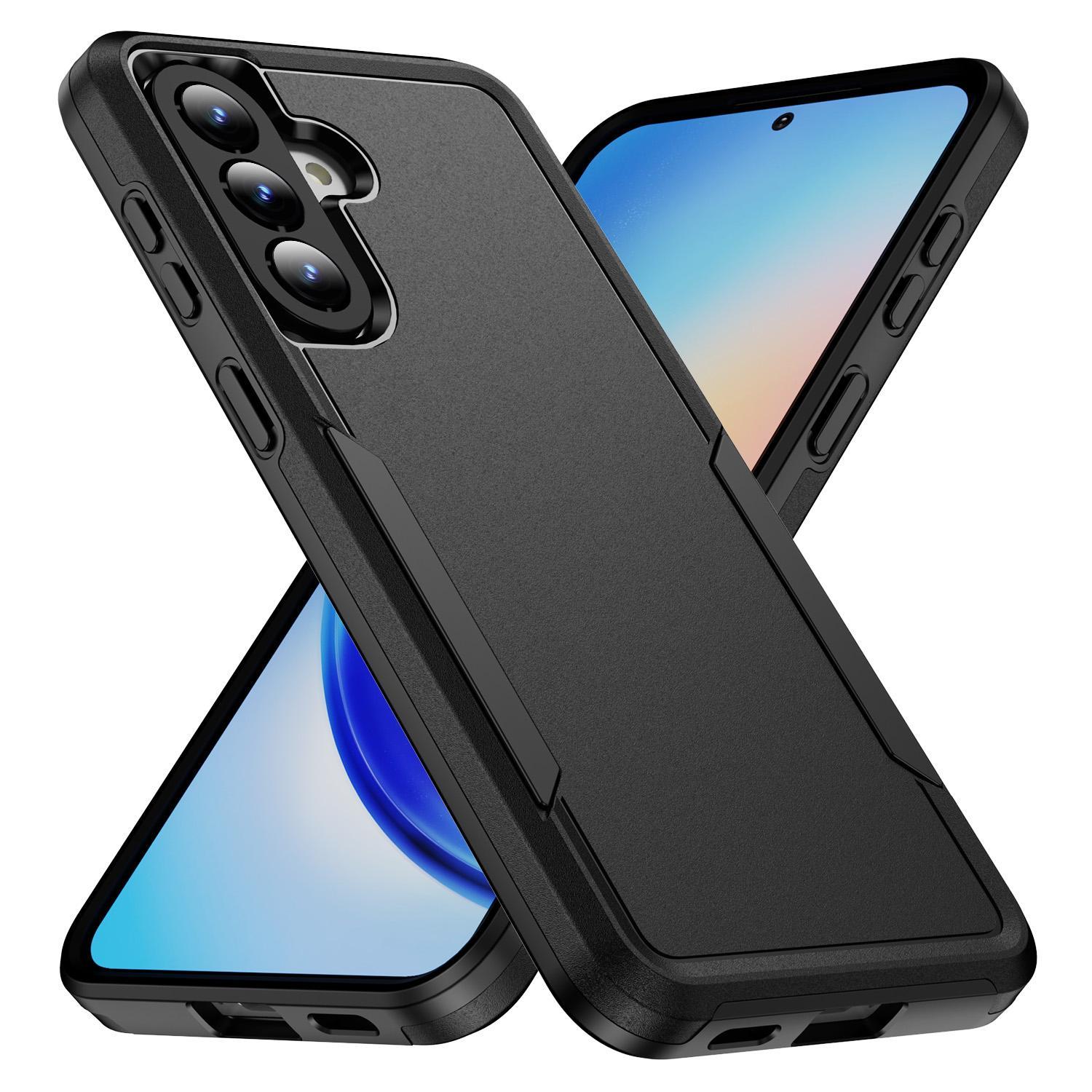 For Samsung Galaxy A57 5G Pioneer Armor Heavy Duty PC Hybrid TPU Phone CaseWhite+Pink