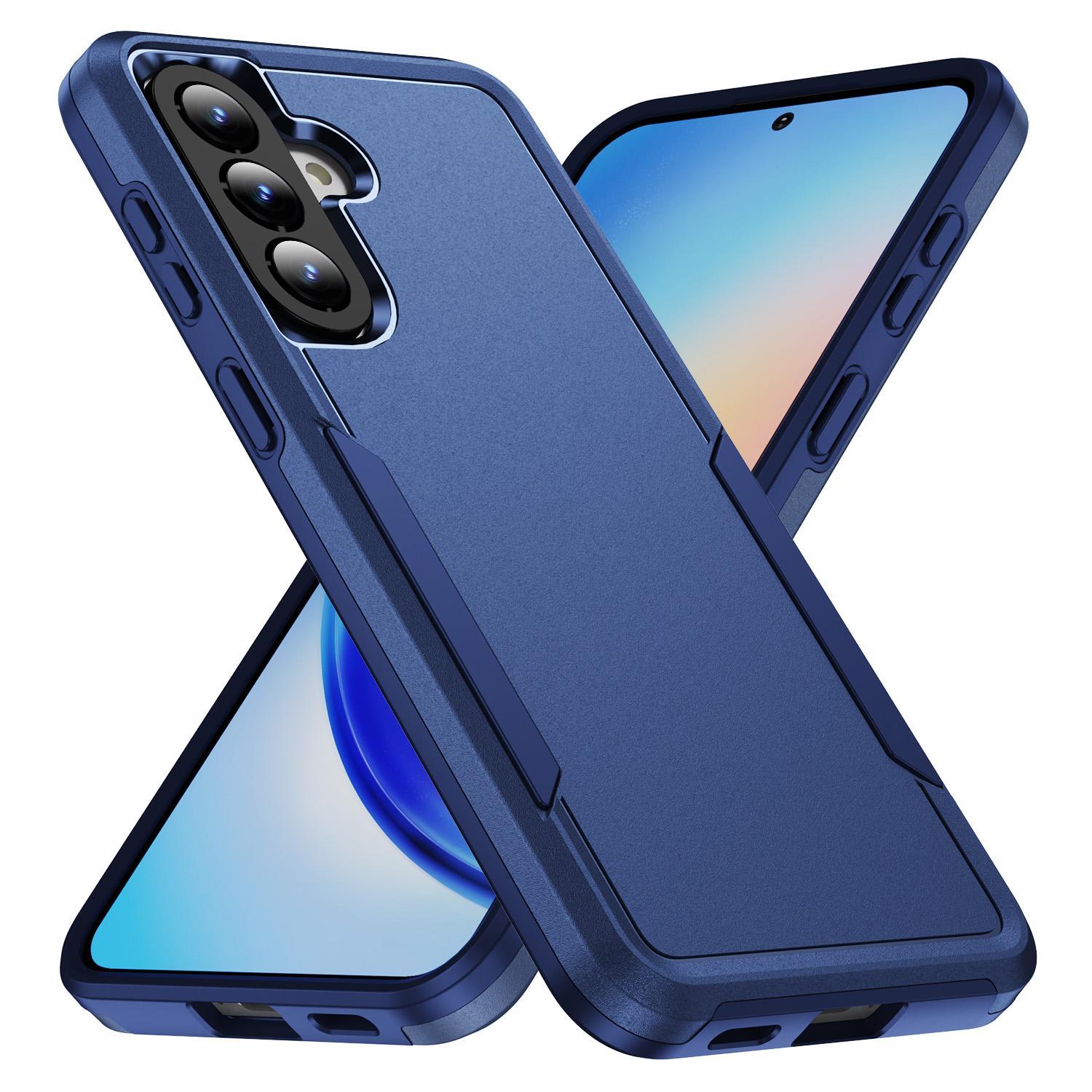 For Samsung Galaxy A57 5G Pioneer Armor Heavy Duty PC Hybrid TPU Phone CaseWhite+Pink