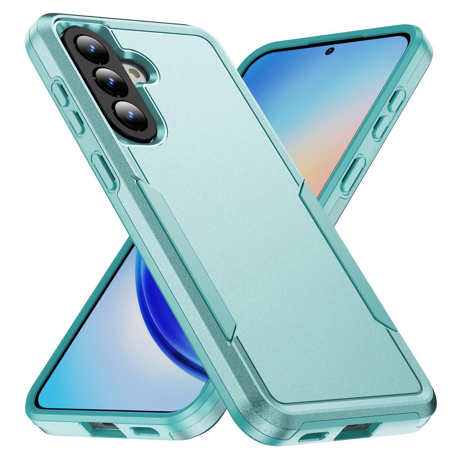 For Samsung Galaxy A57 5G Pioneer Armor Heavy Duty PC Hybrid TPU Phone CaseWhite+Pink