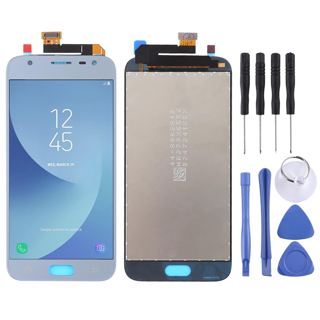 original lcd screen for galaxy j3 (2017), j330f/ds, j330g/ds with digitizer full assembly (blue)